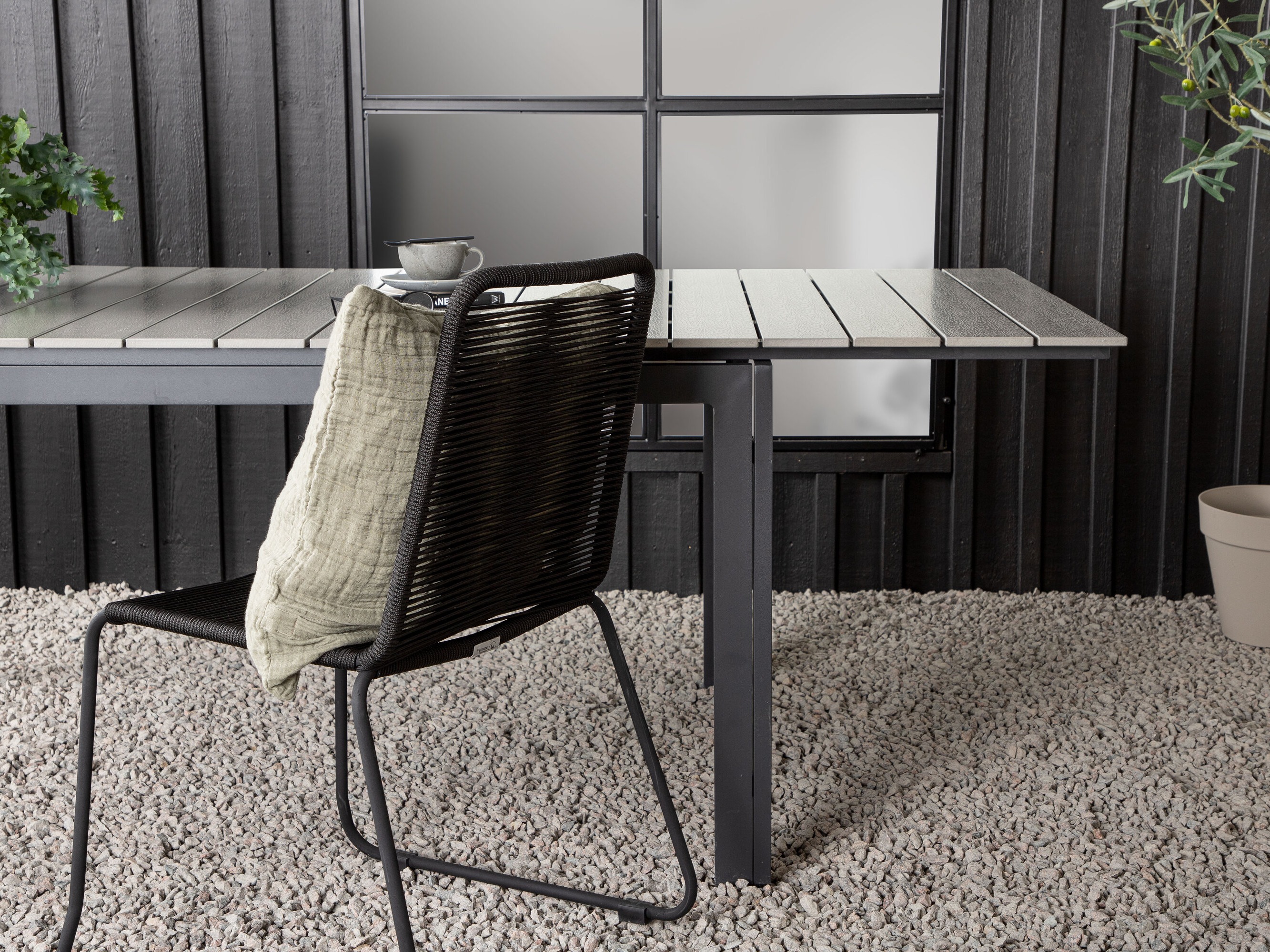 Gartentisch Dallas 665 (Grau + Schwarz)