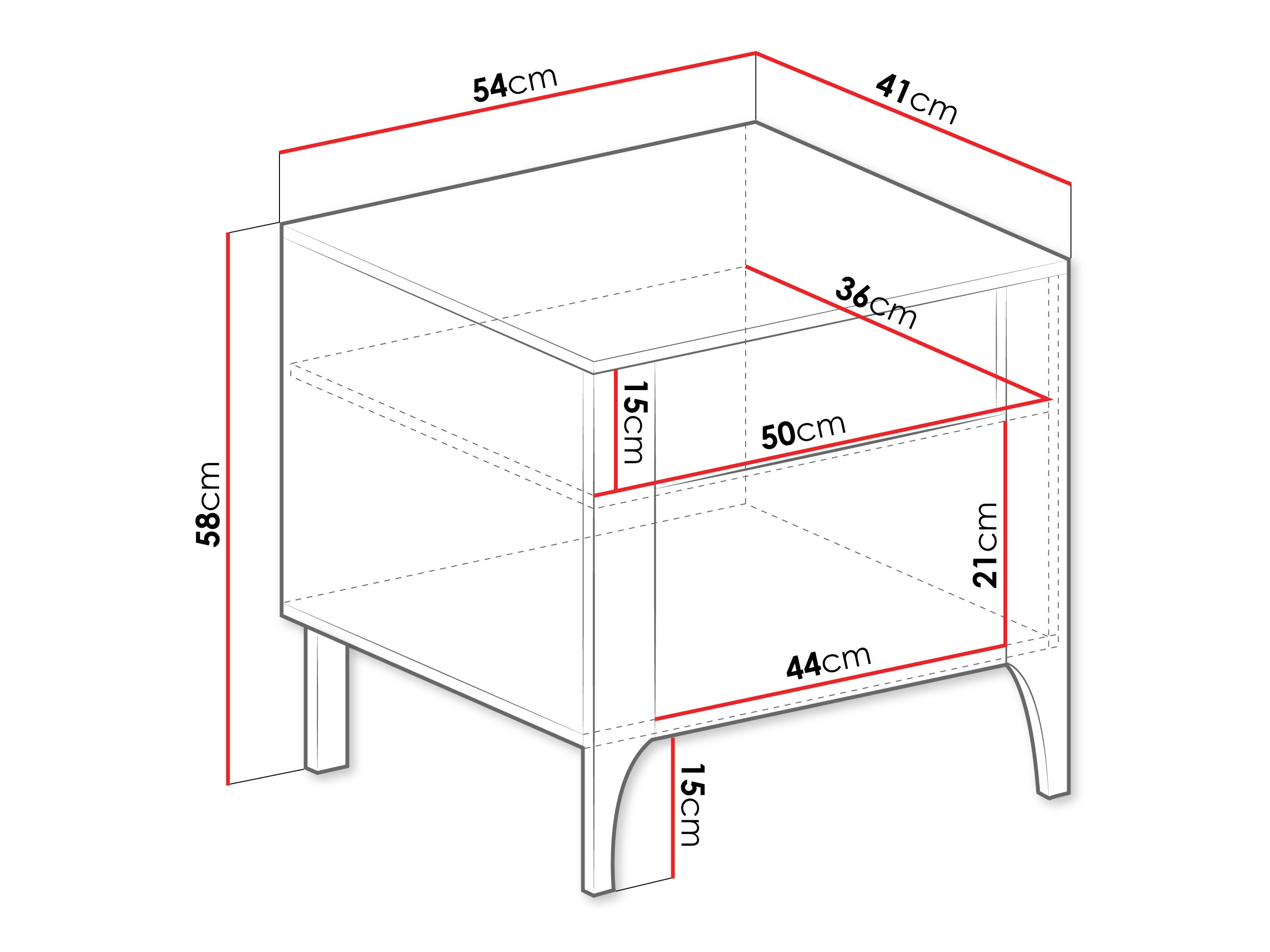 Nachttisch Mavtoru 110 (Schwarz)