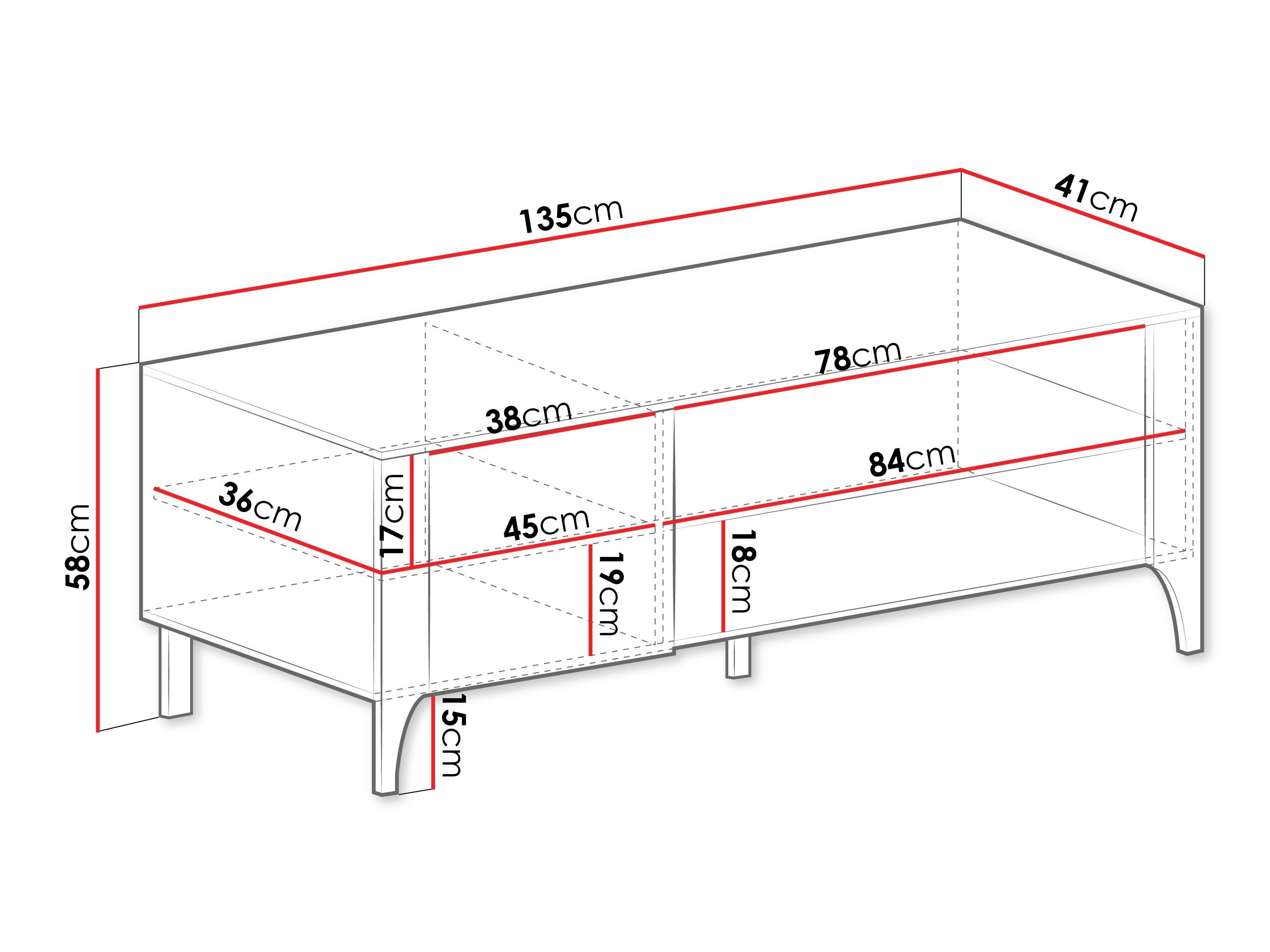 TV-Möbel Mavtoru 107 (Schwarz)