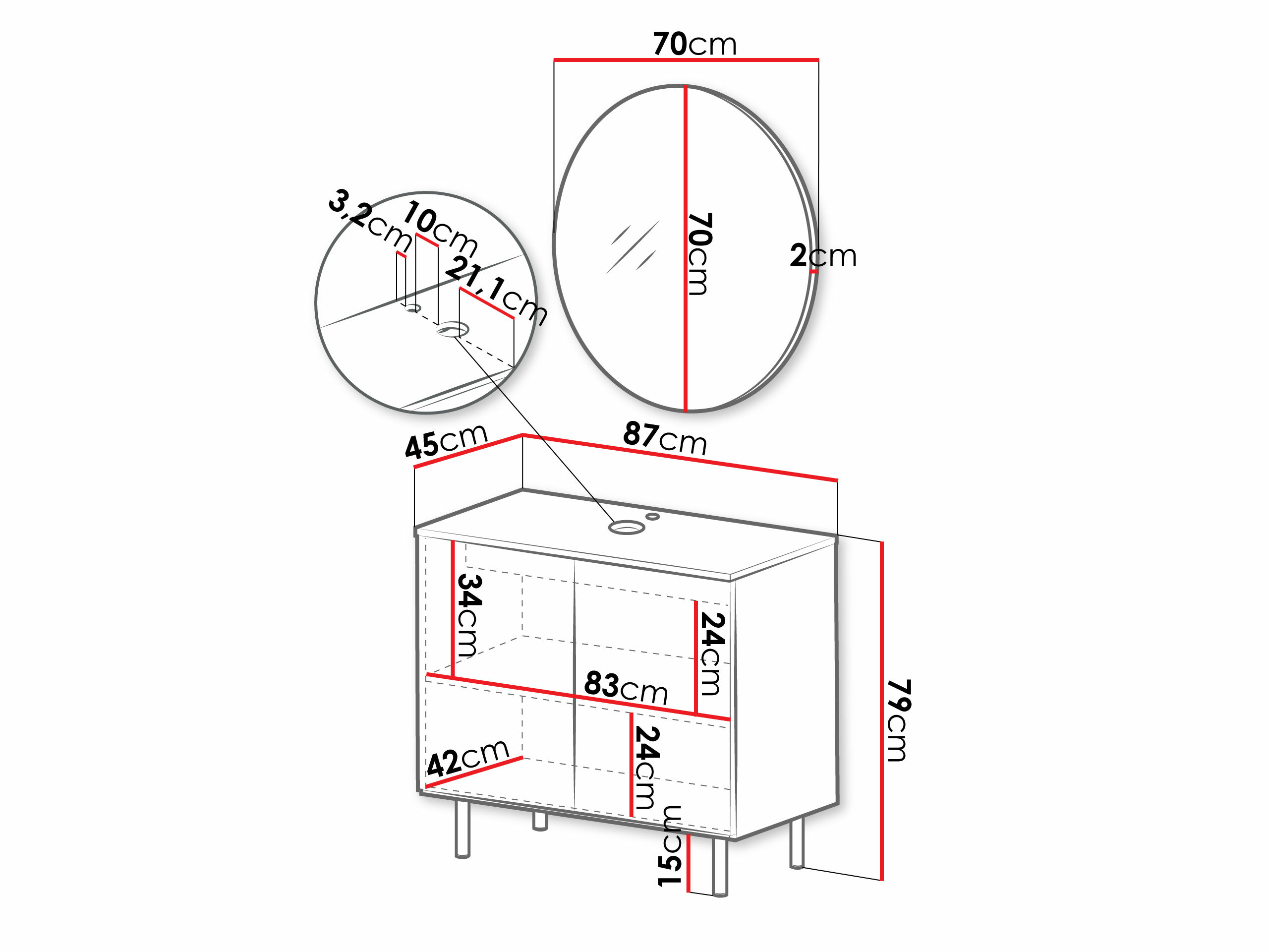 Badezimmer-Set Decus I (Kaschmir)