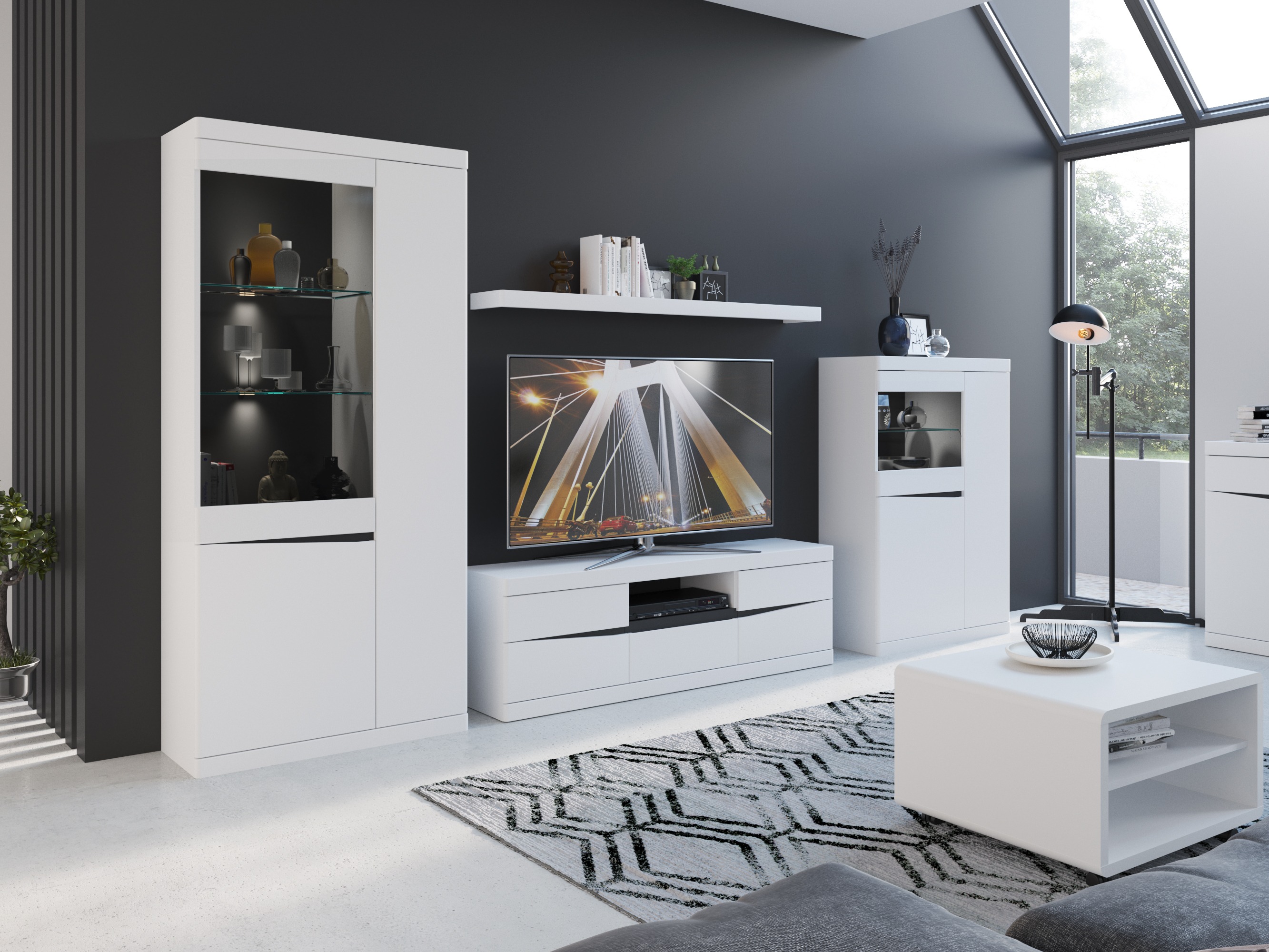 Regal Venlori 129 (Weiß + Graphit)