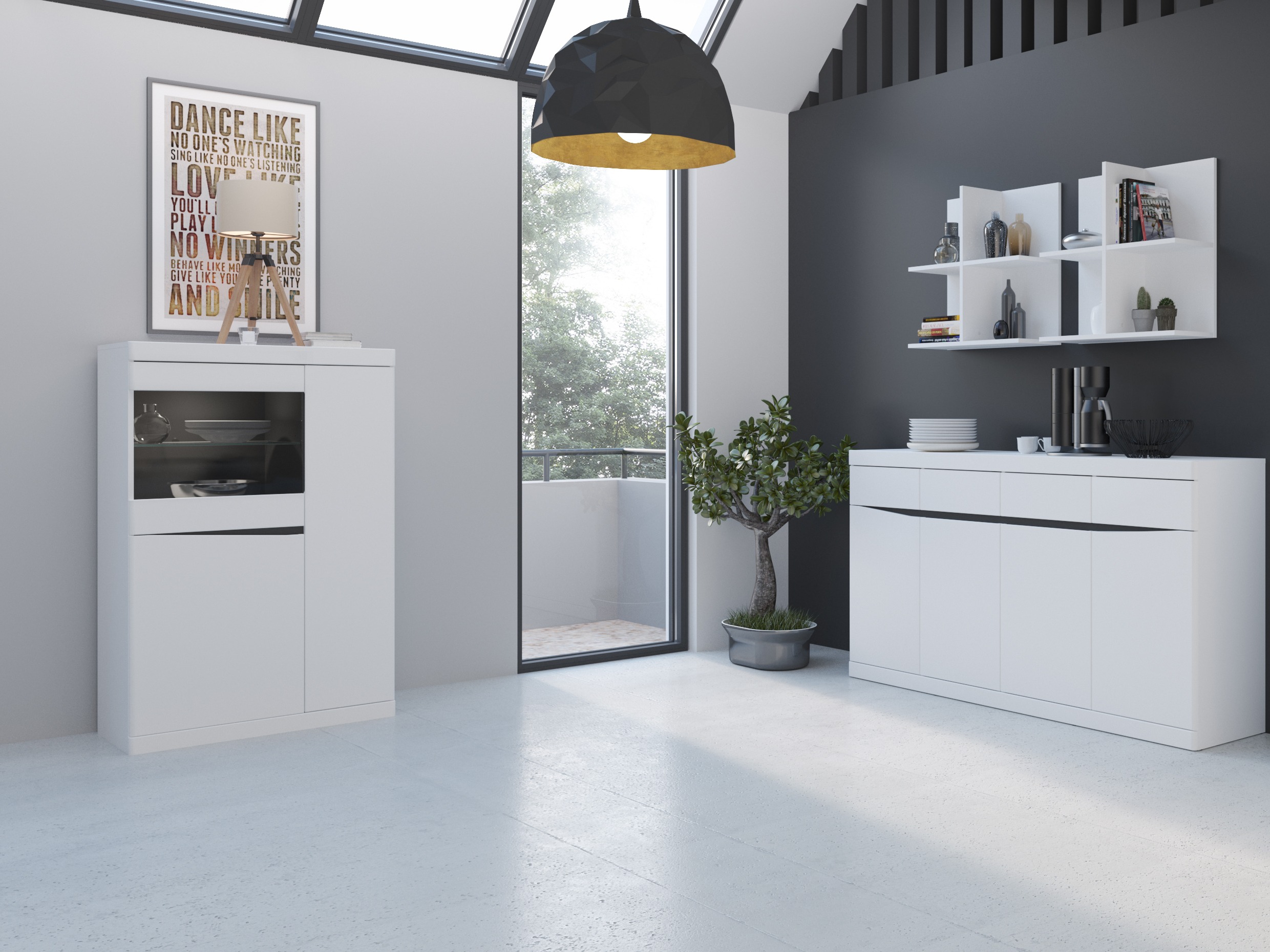 Regal Venlori 129 (Weiß + Graphit)