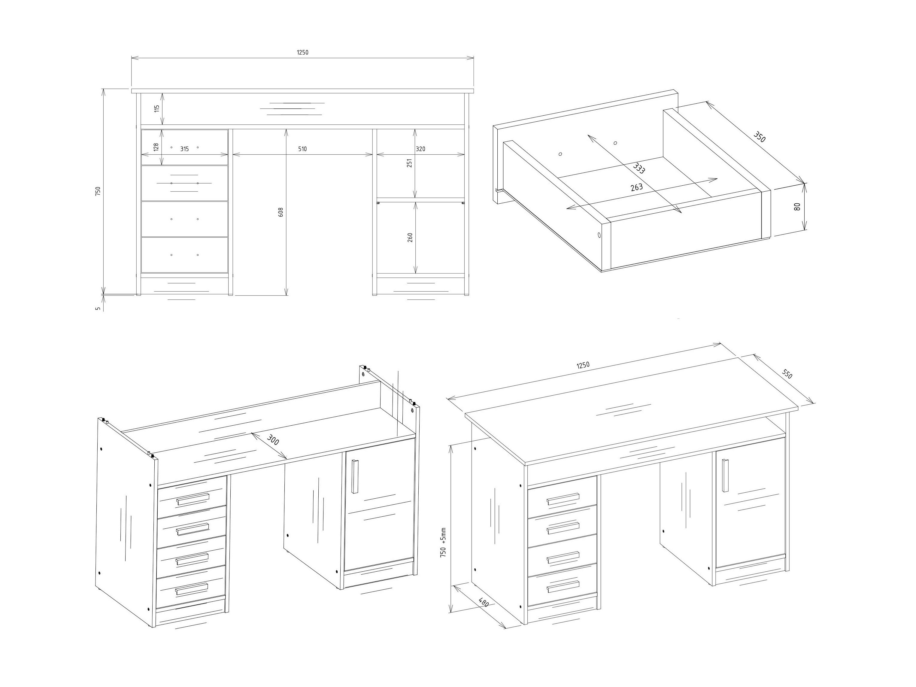 Bürotisch Mandeville 329 (Artisan aok)