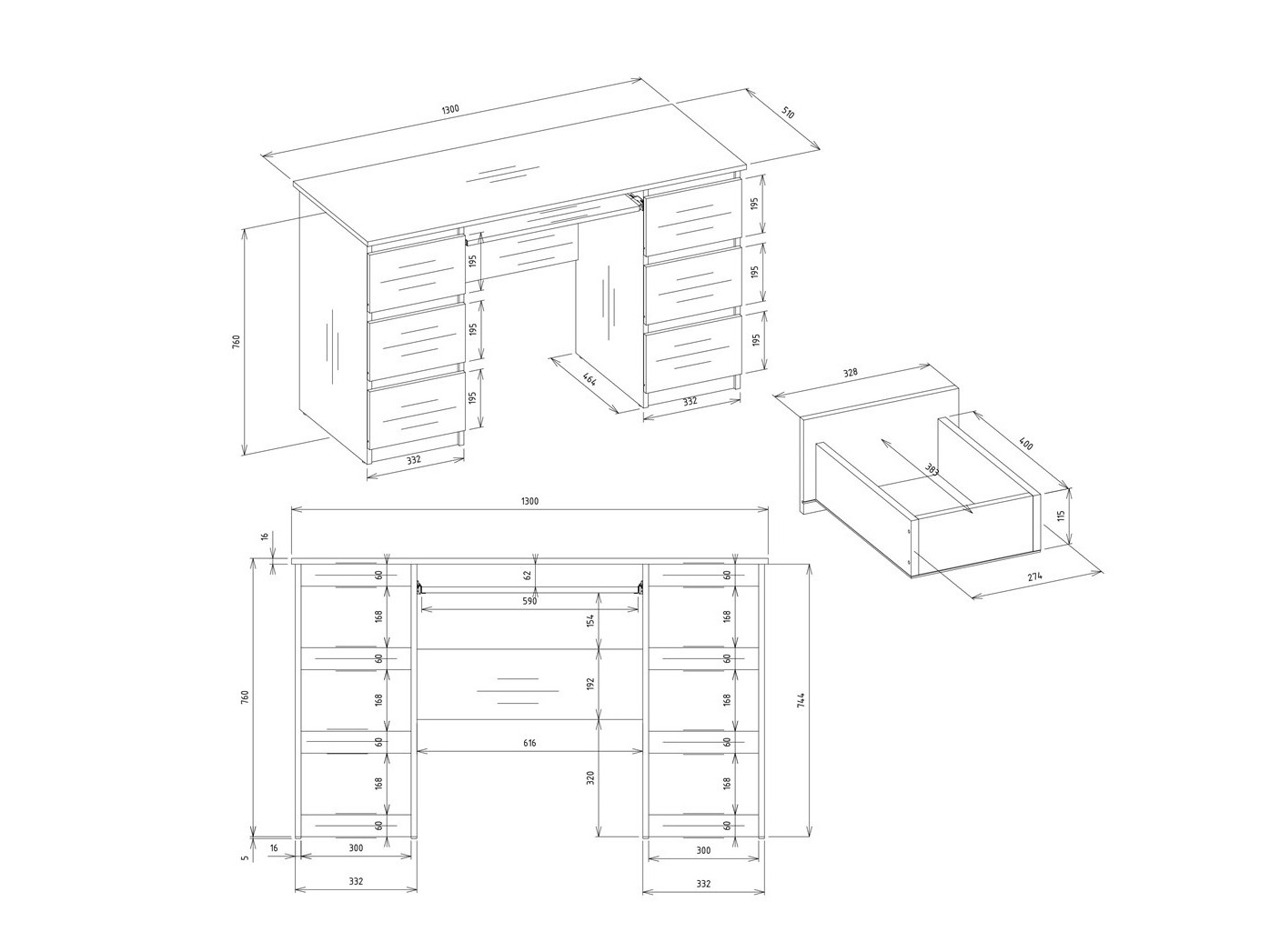 Bürotisch Mandeville 306