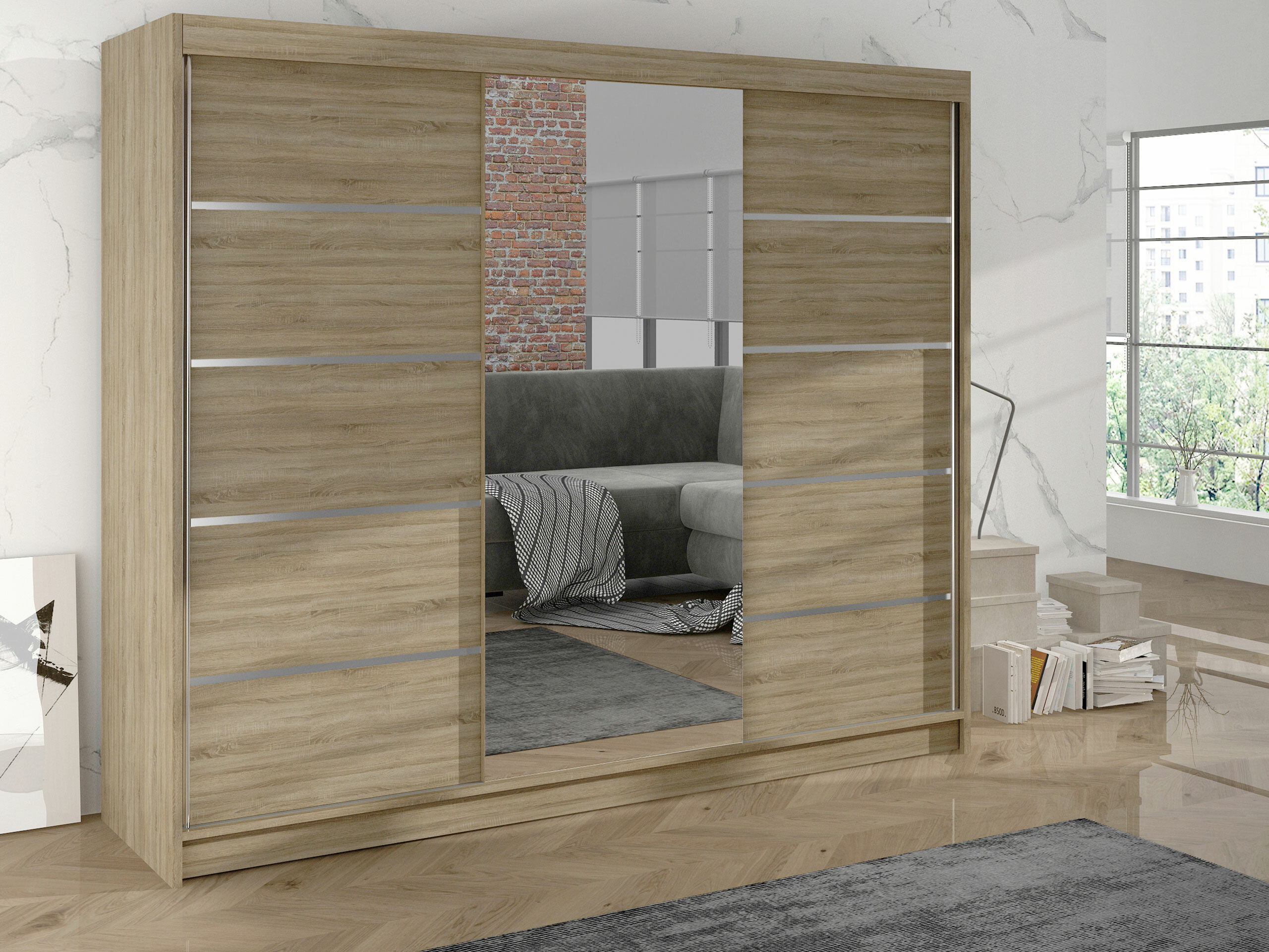 Kleiderschrank Closico Durion IV (Sonoma Eichenholzoptik)