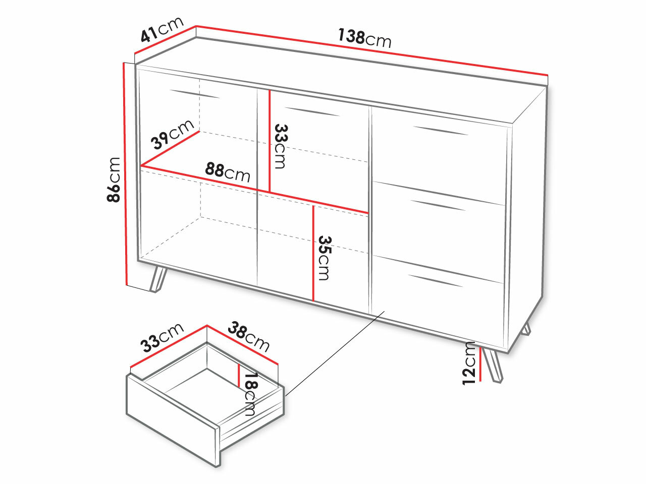 Kommoden Lombala 100
