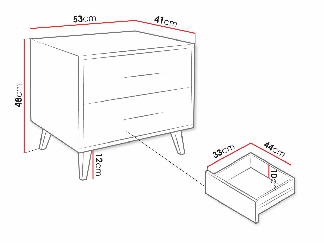 Nachttisch Lombala 101