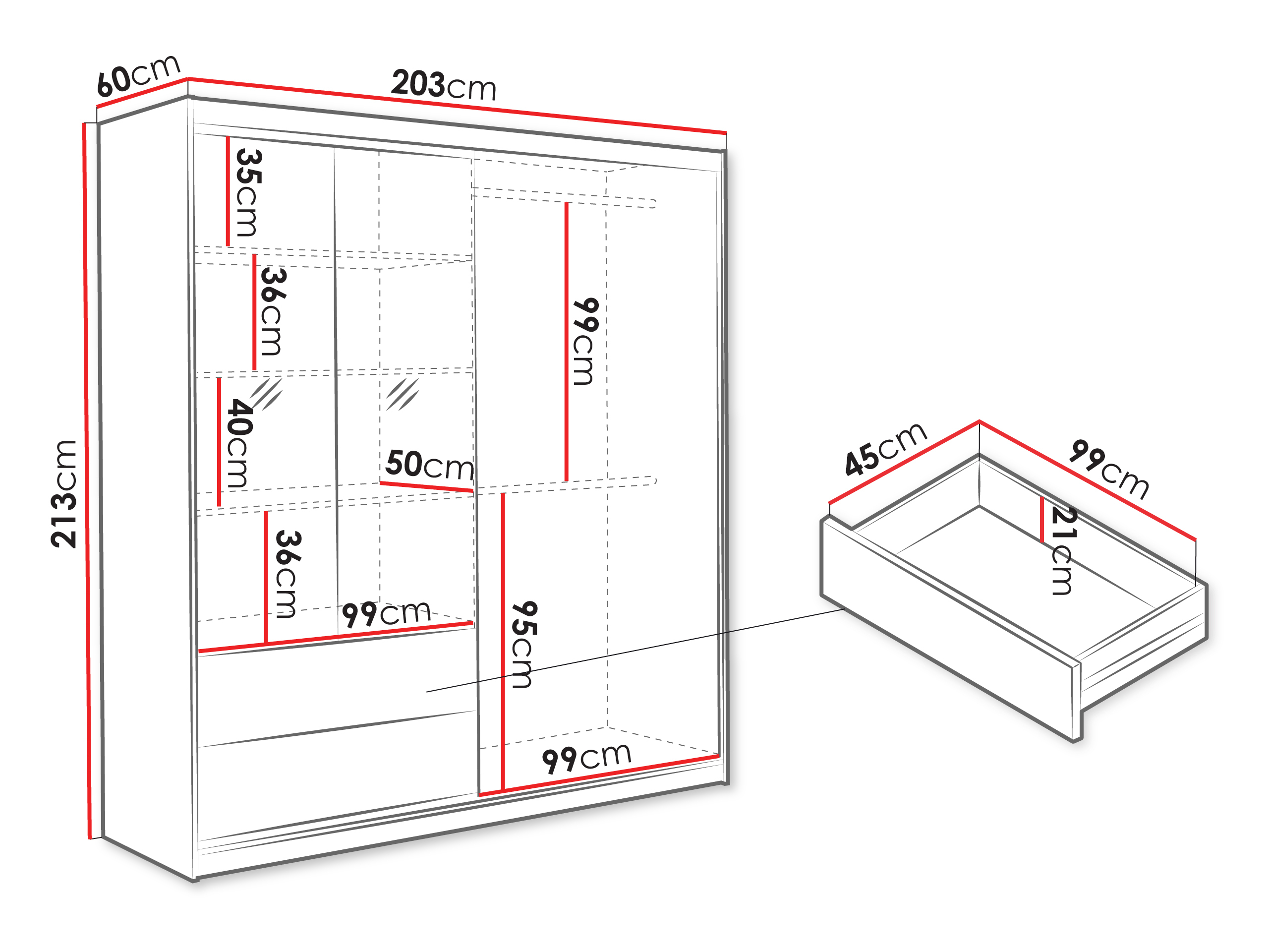 Kleiderschrank Honolulu 246
