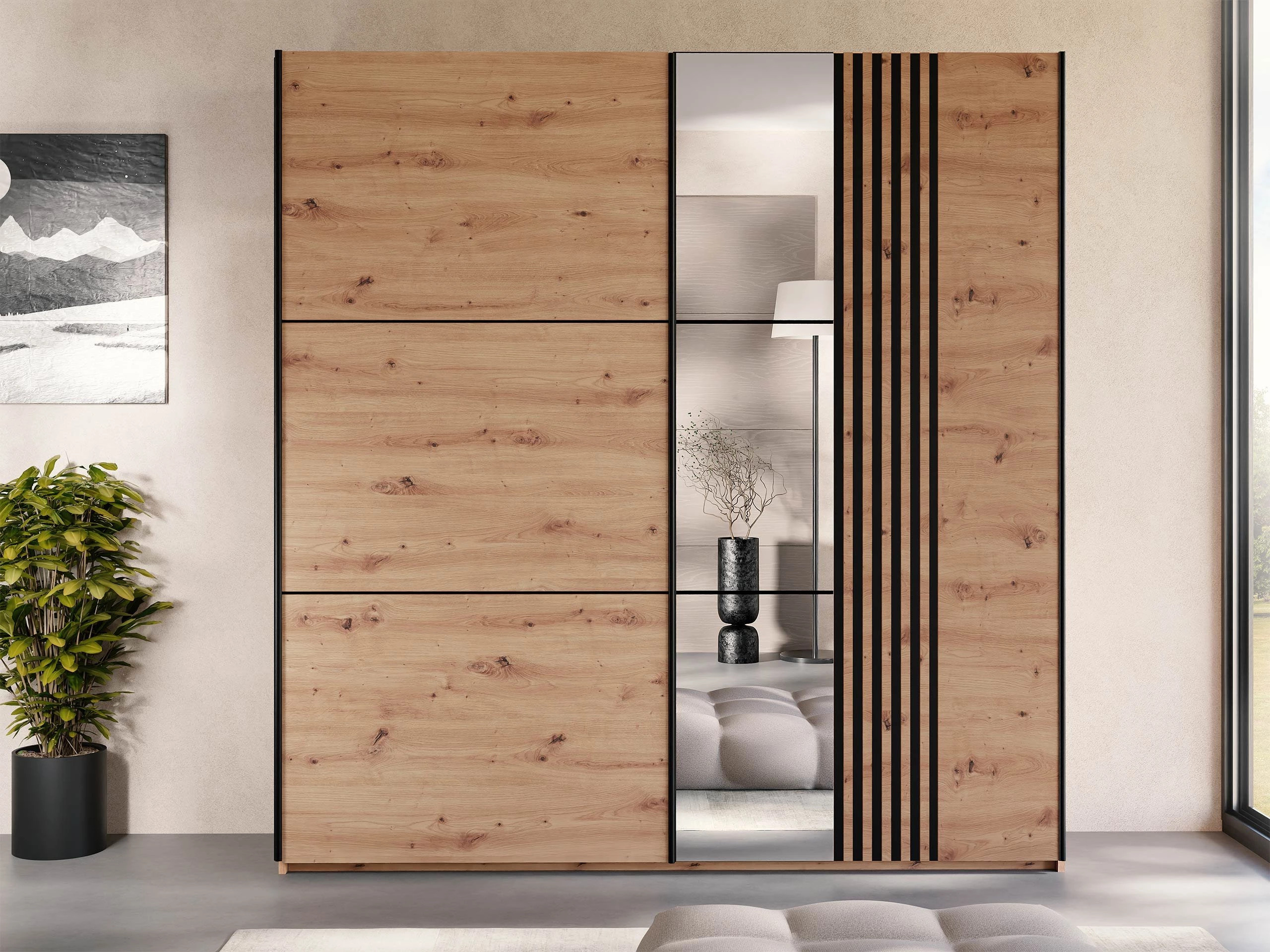 Kleiderschrank Honolulu 253 (Artisan Eichenholzoptik)