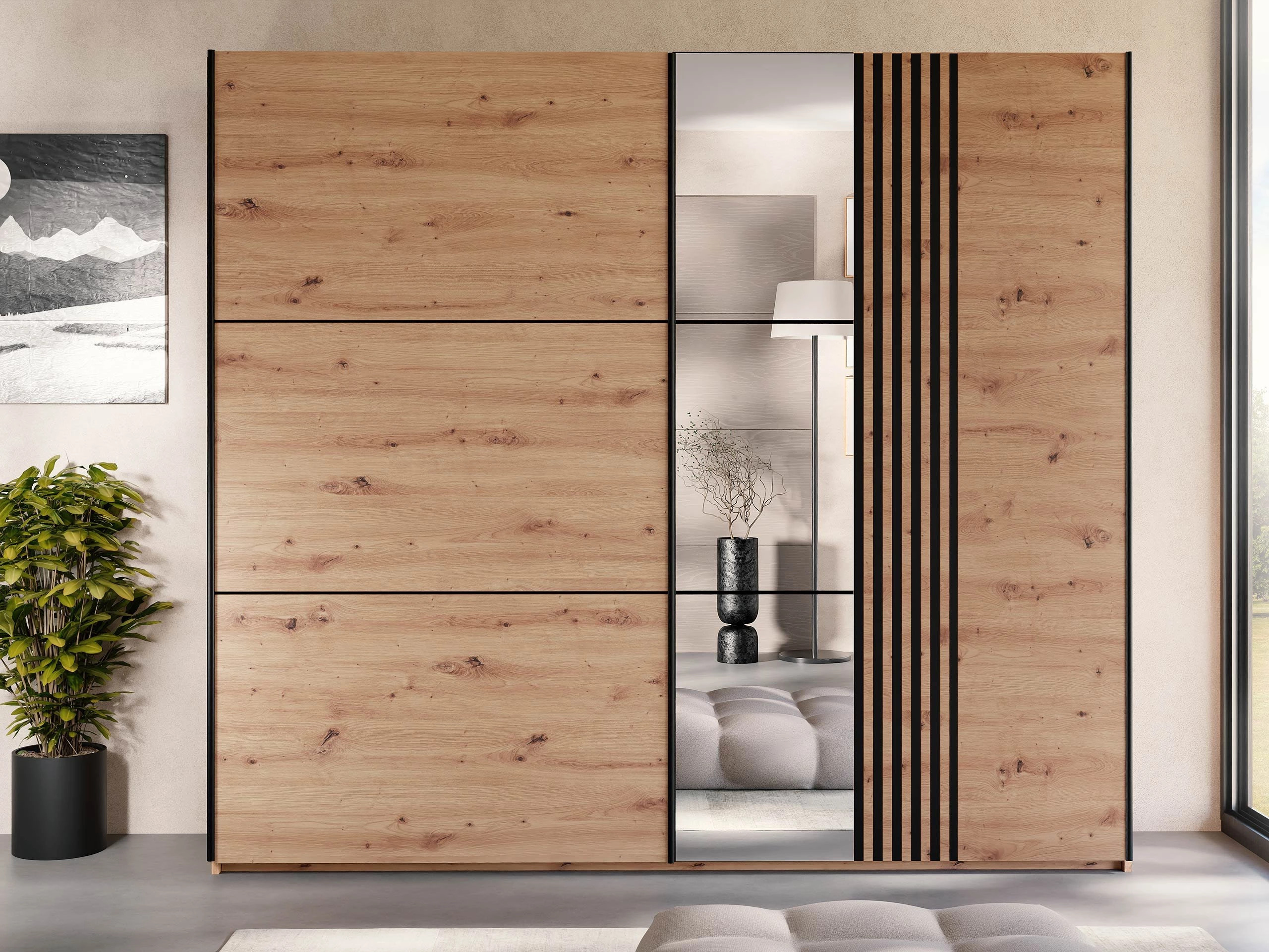 Kleiderschrank Honolulu 254 (Artisan Eichenholzoptik)