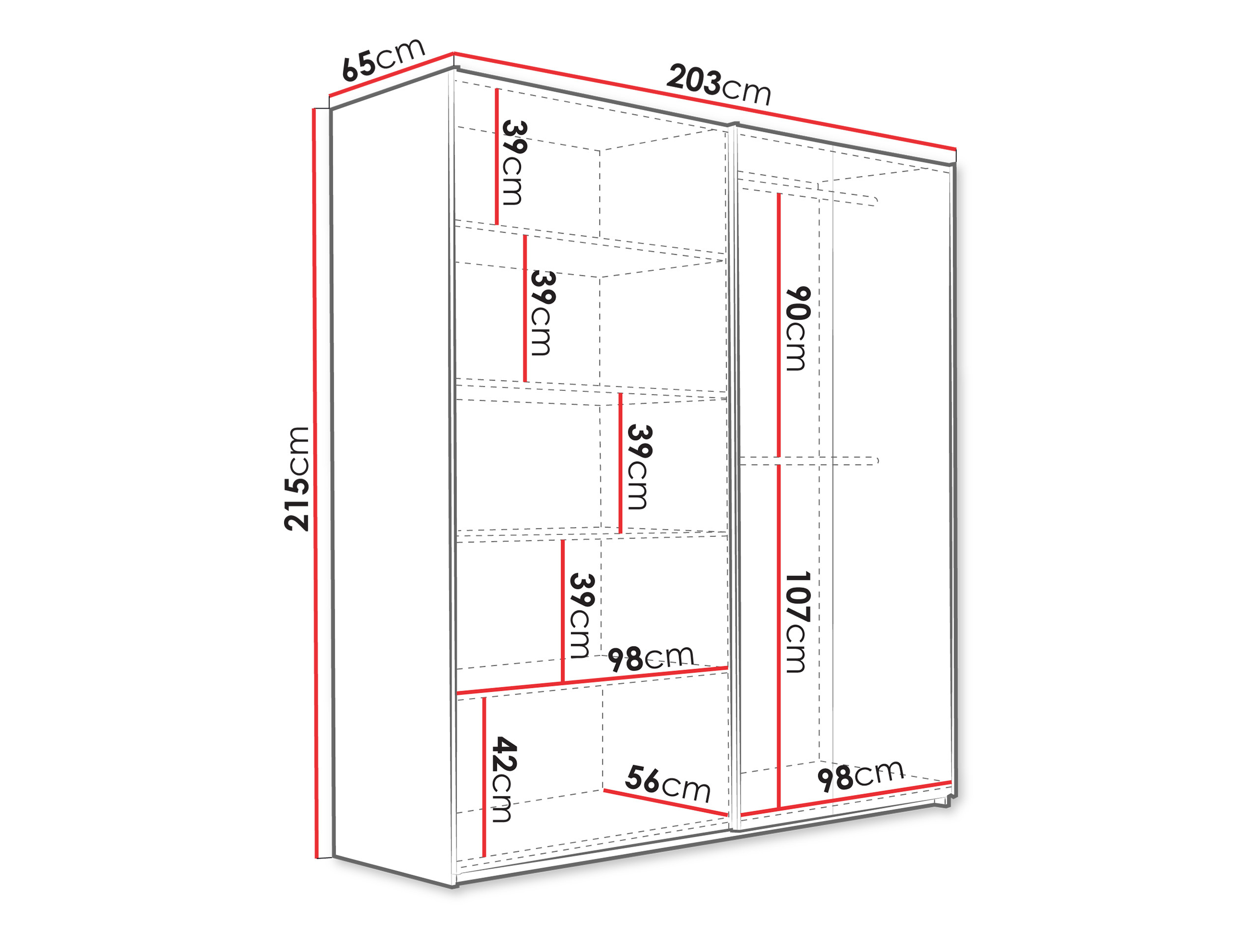 Kleiderschrank Honolulu 249