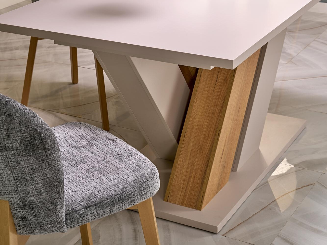 Tisch Houston 2091 (Kaschmir + Eiche Cremona)