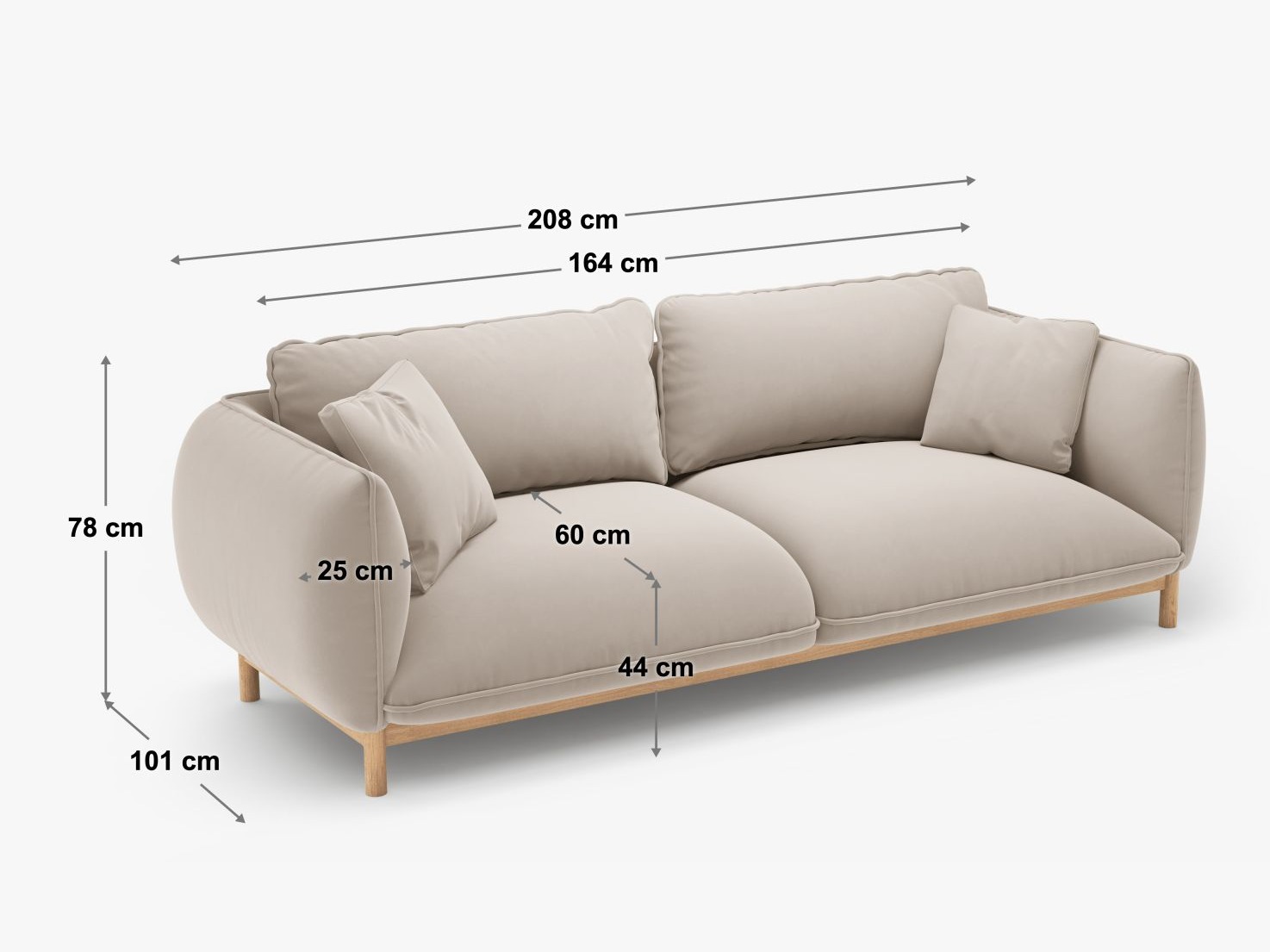 Sofa Romvese 101 (Casino Cuoio)