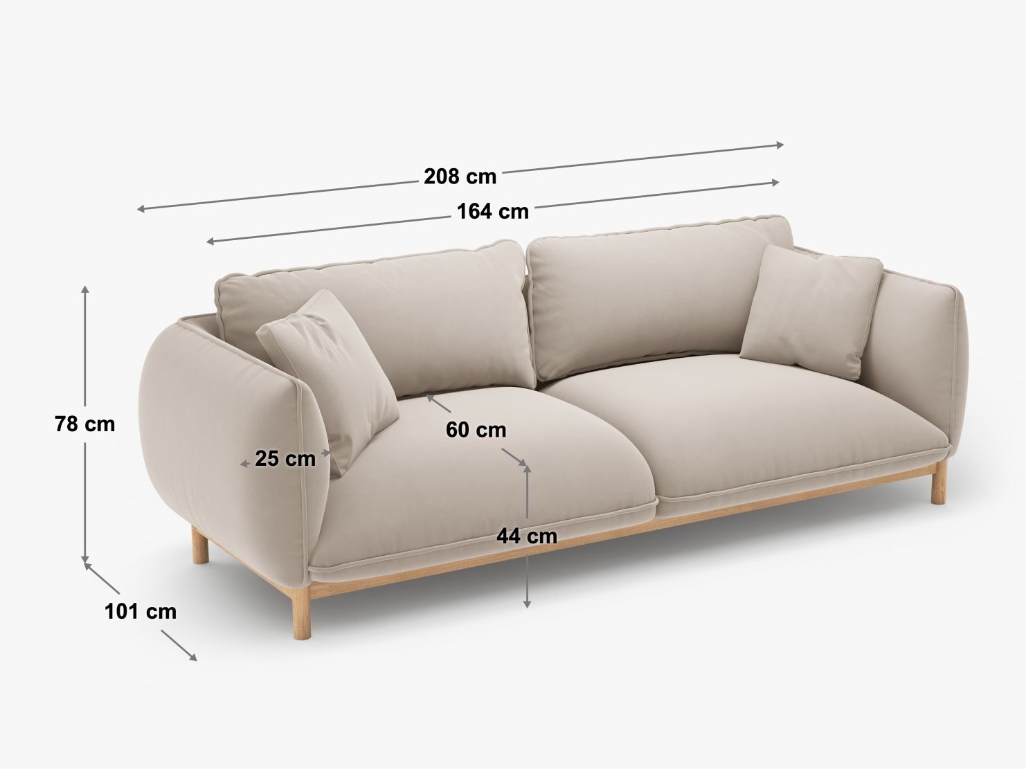 Sofa Romvese 101 (Casino Stone)