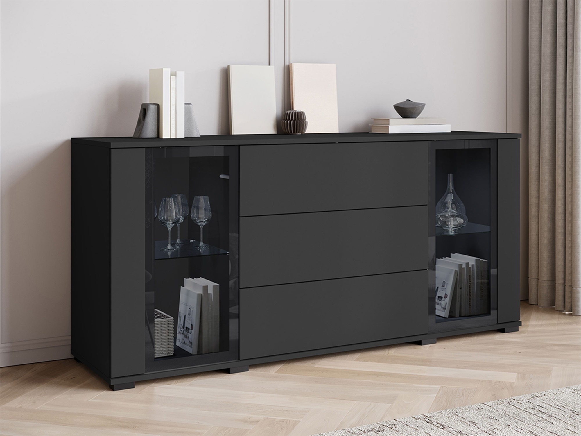 Kommoden Torcame 101 (Schwarz)