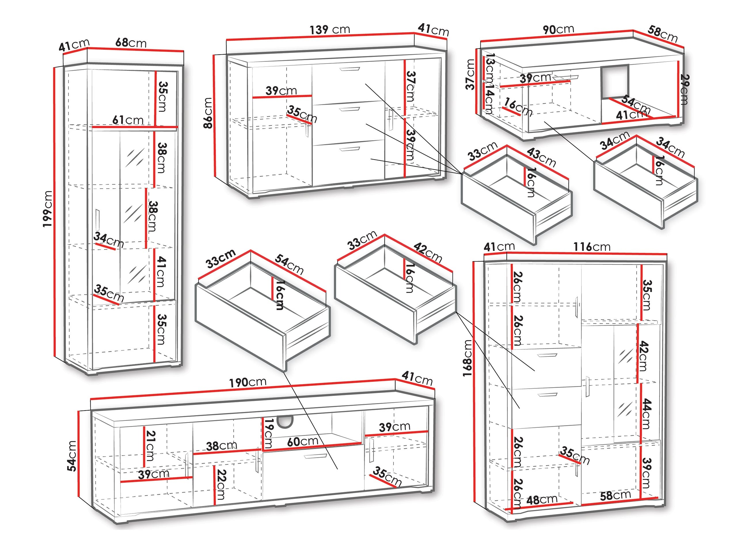 Wohnzimmer-Sets Elisale 110