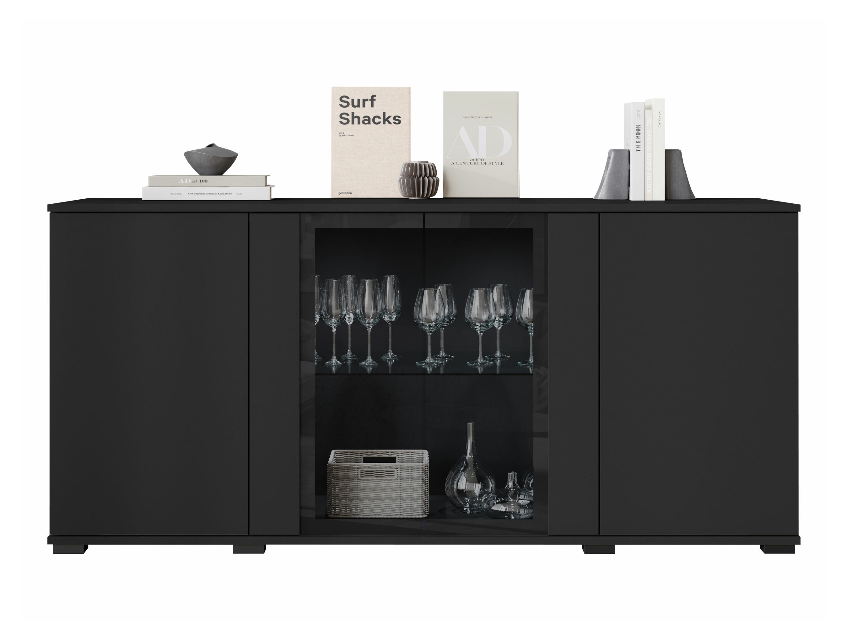 Sideboard Torcame 102 (Schwarz)