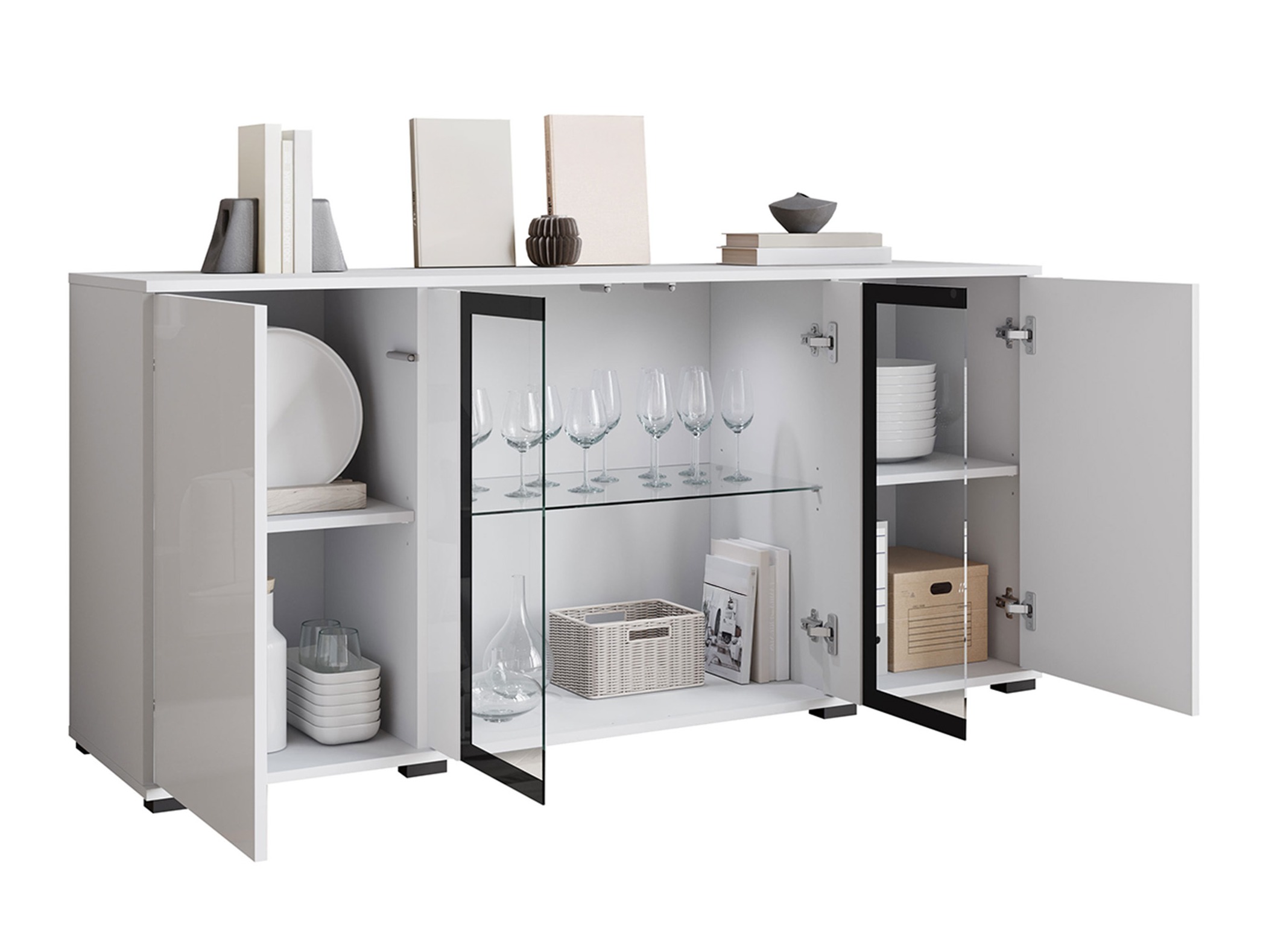Sideboard Torcame 102 (Schwarz)