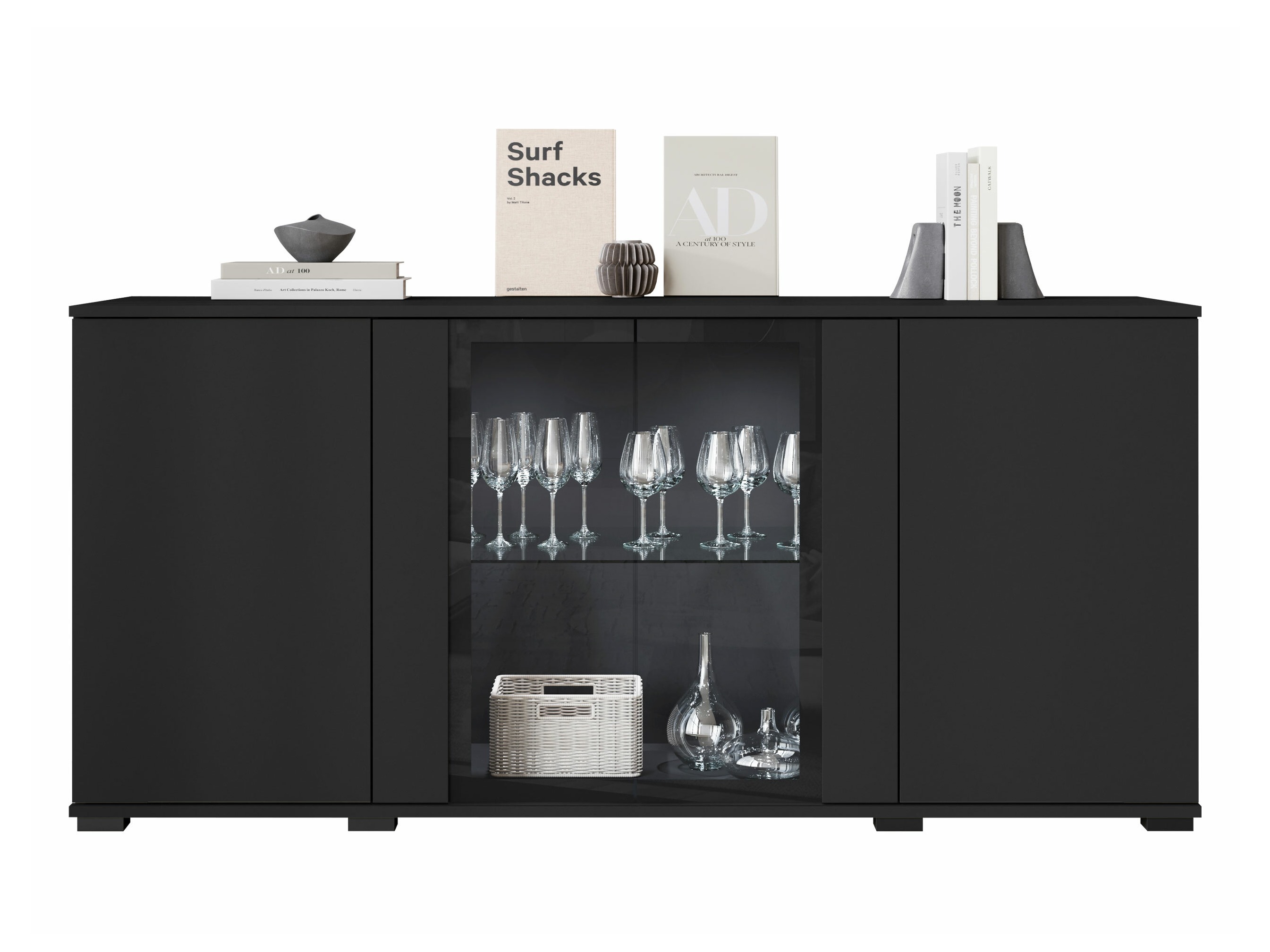 Sideboard Torcame 102 (Schwarz)