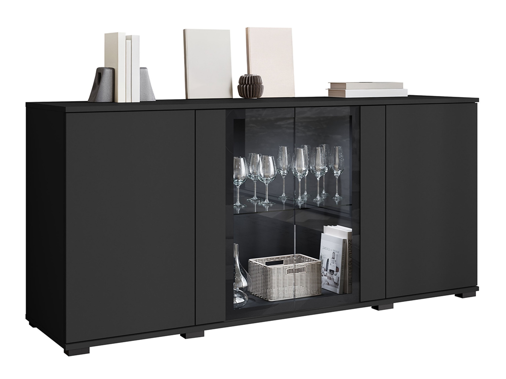 Sideboard Torcame 102 (Schwarz)
