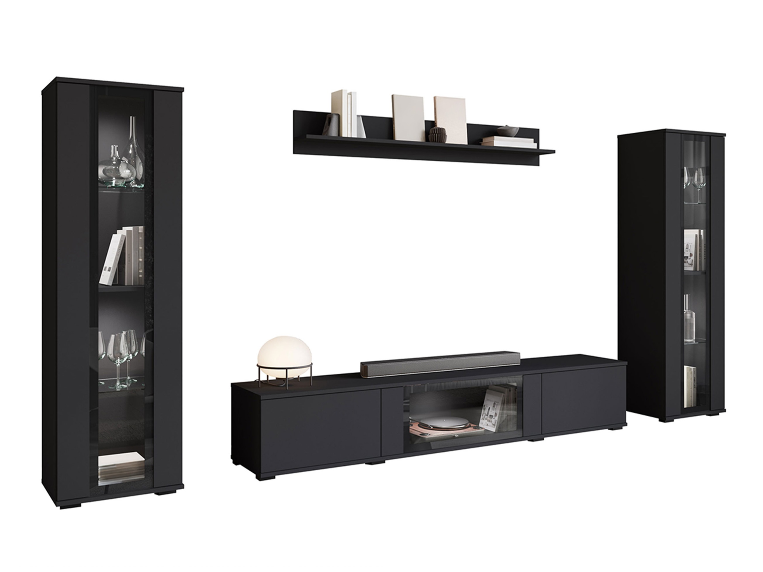 Wohnzimmer-Sets Torcame 103 (Schwarz)