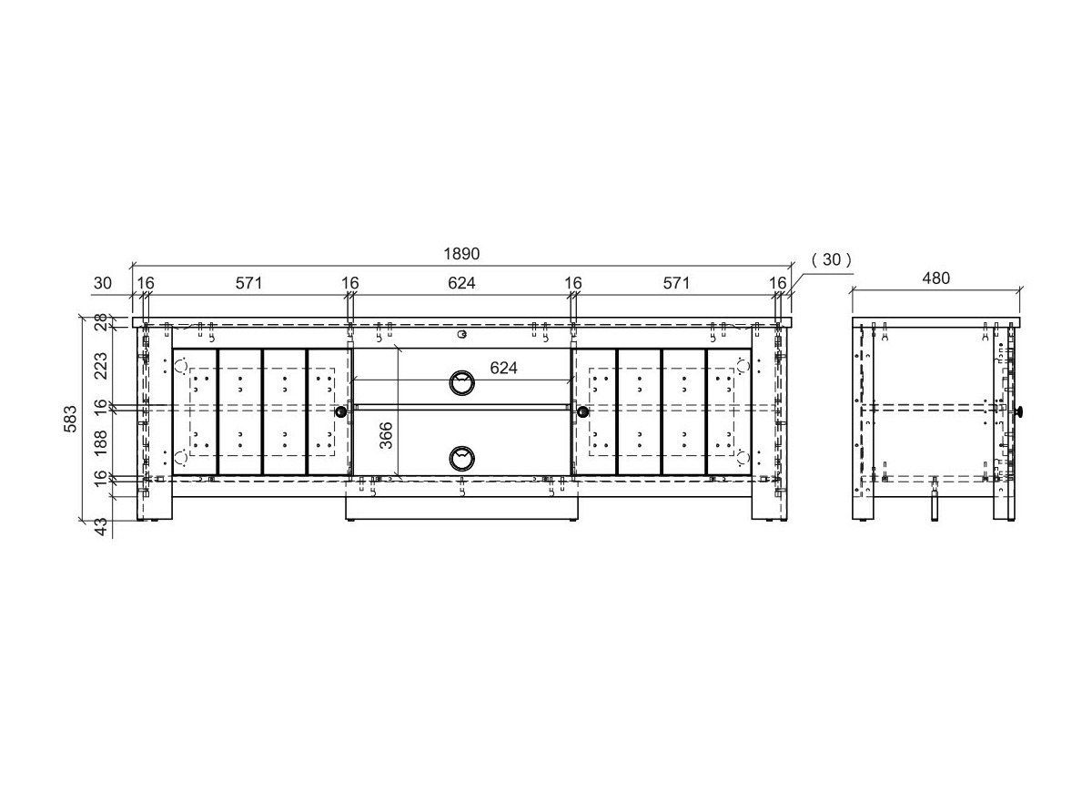 TV-Möbel Mirtalo 107