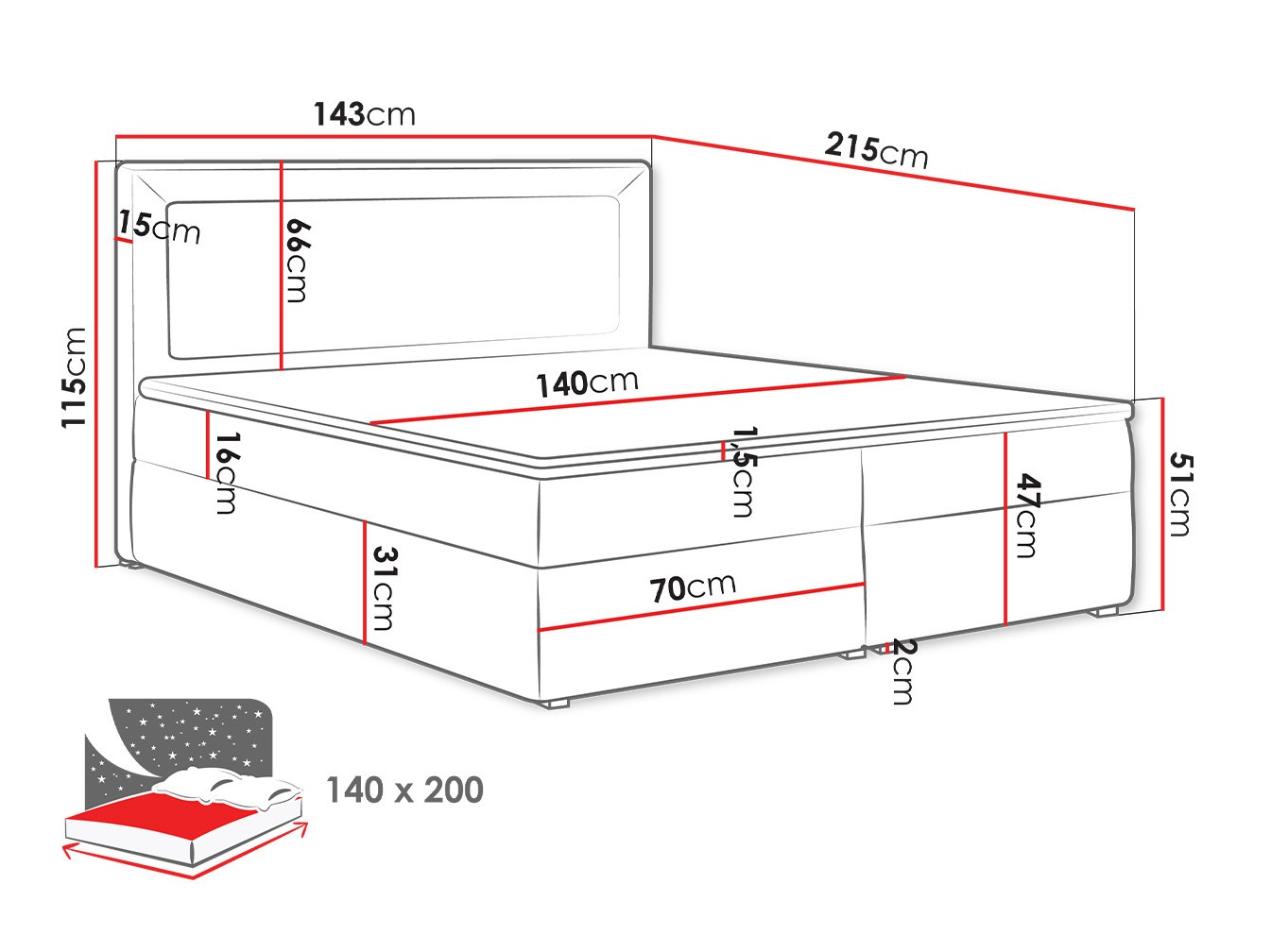 Boxspringbett Pomona 112 (Victoria 14 869)