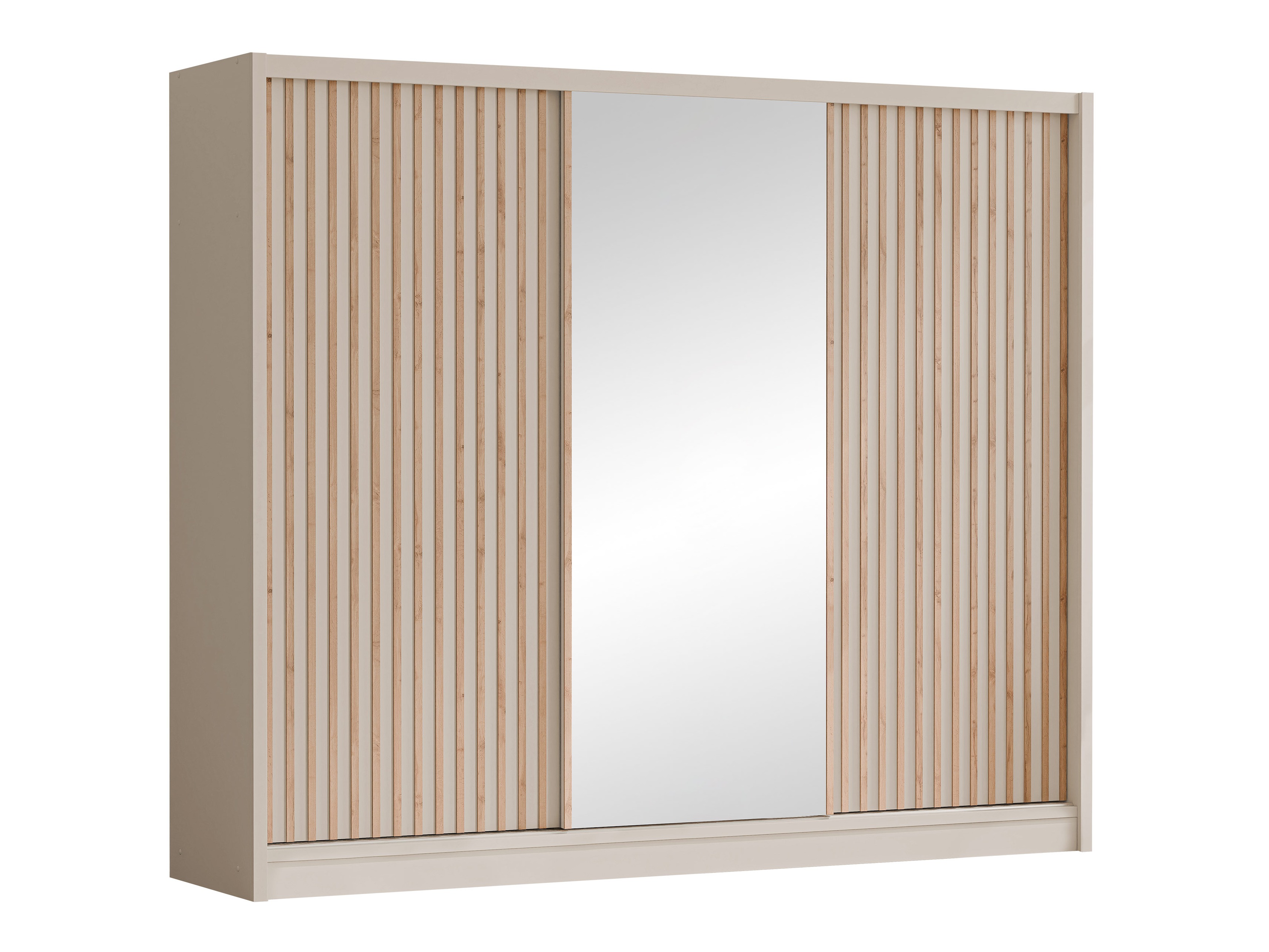 Kleiderschrank Gemes I (Kaschmir + Wotan Eiche)