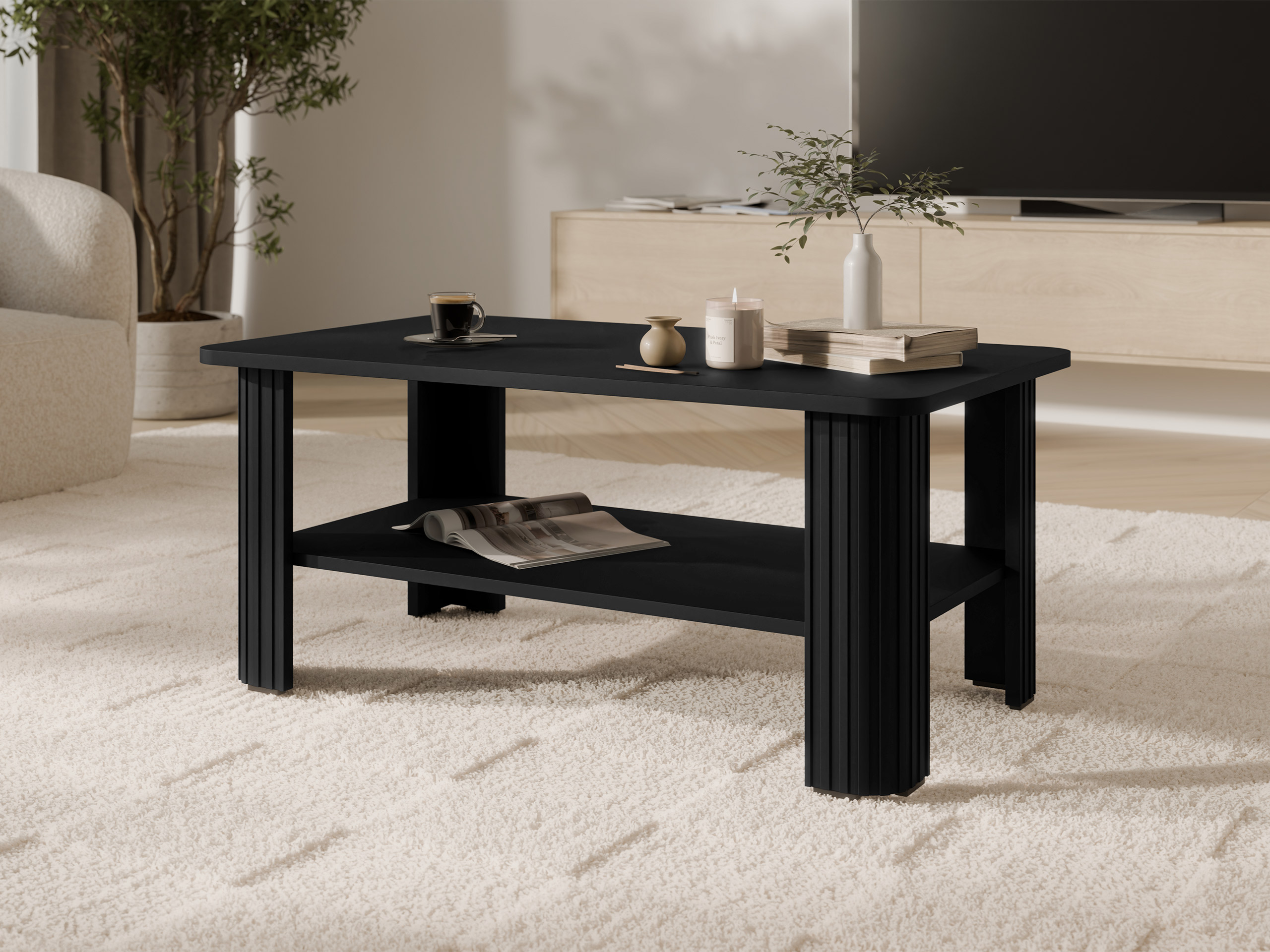 Couchtisch Charlotte 213 (Schwarz)