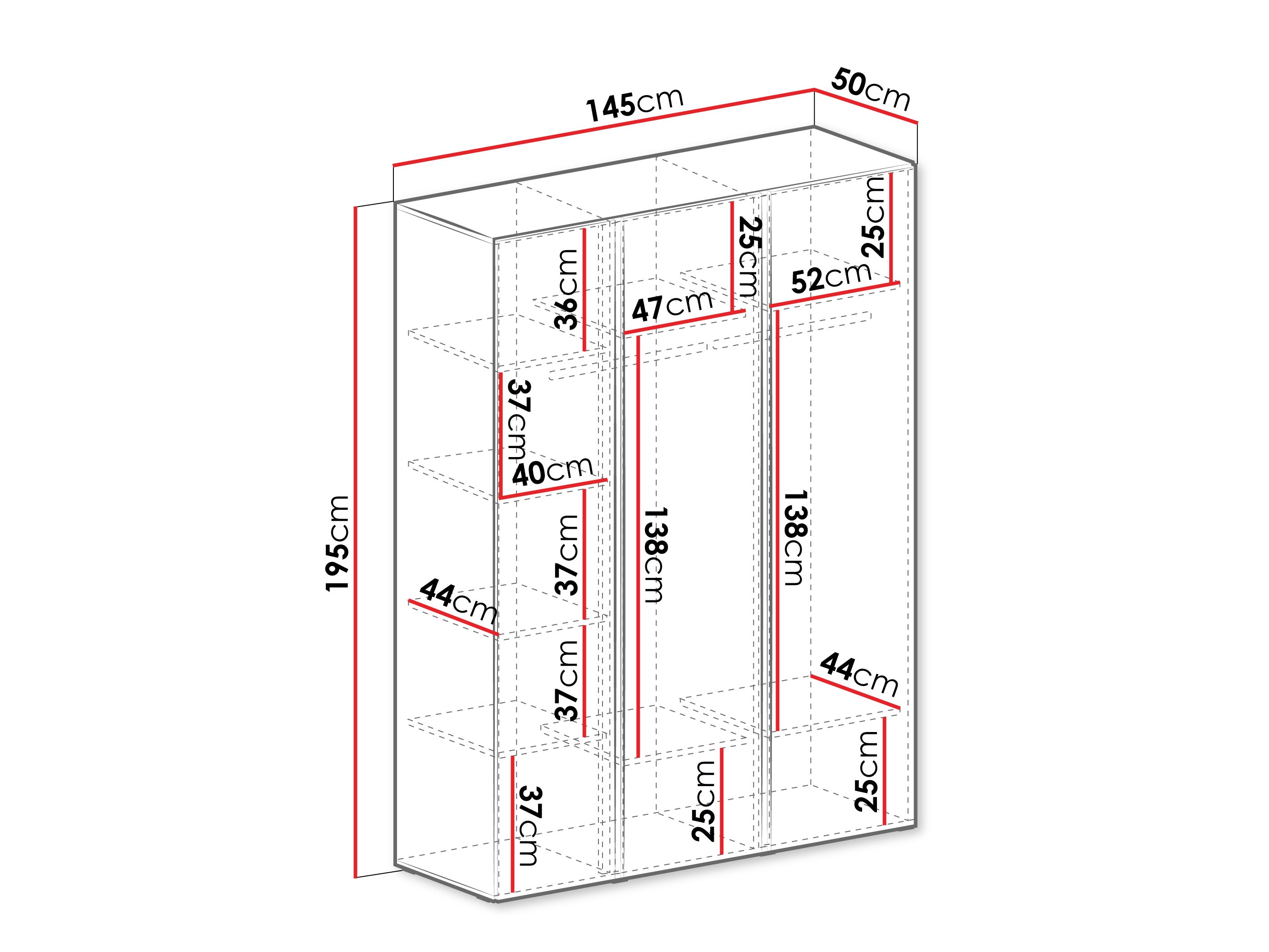 Kleiderschrank Fiosono 100 (Beige + Eichenholzoptik hell)