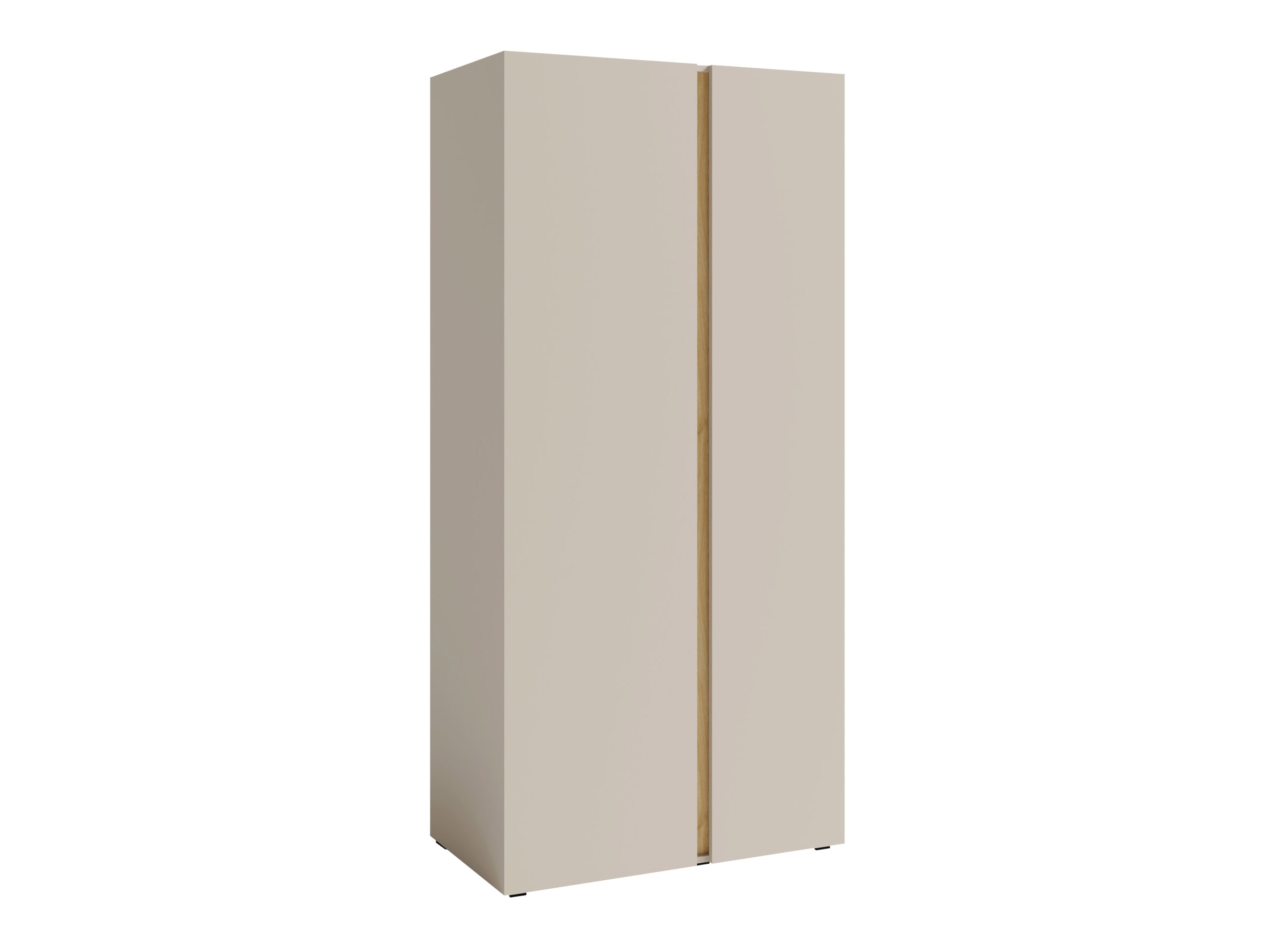Kleiderschrank Fiosono 102 (Beige + Eichenholzoptik)
