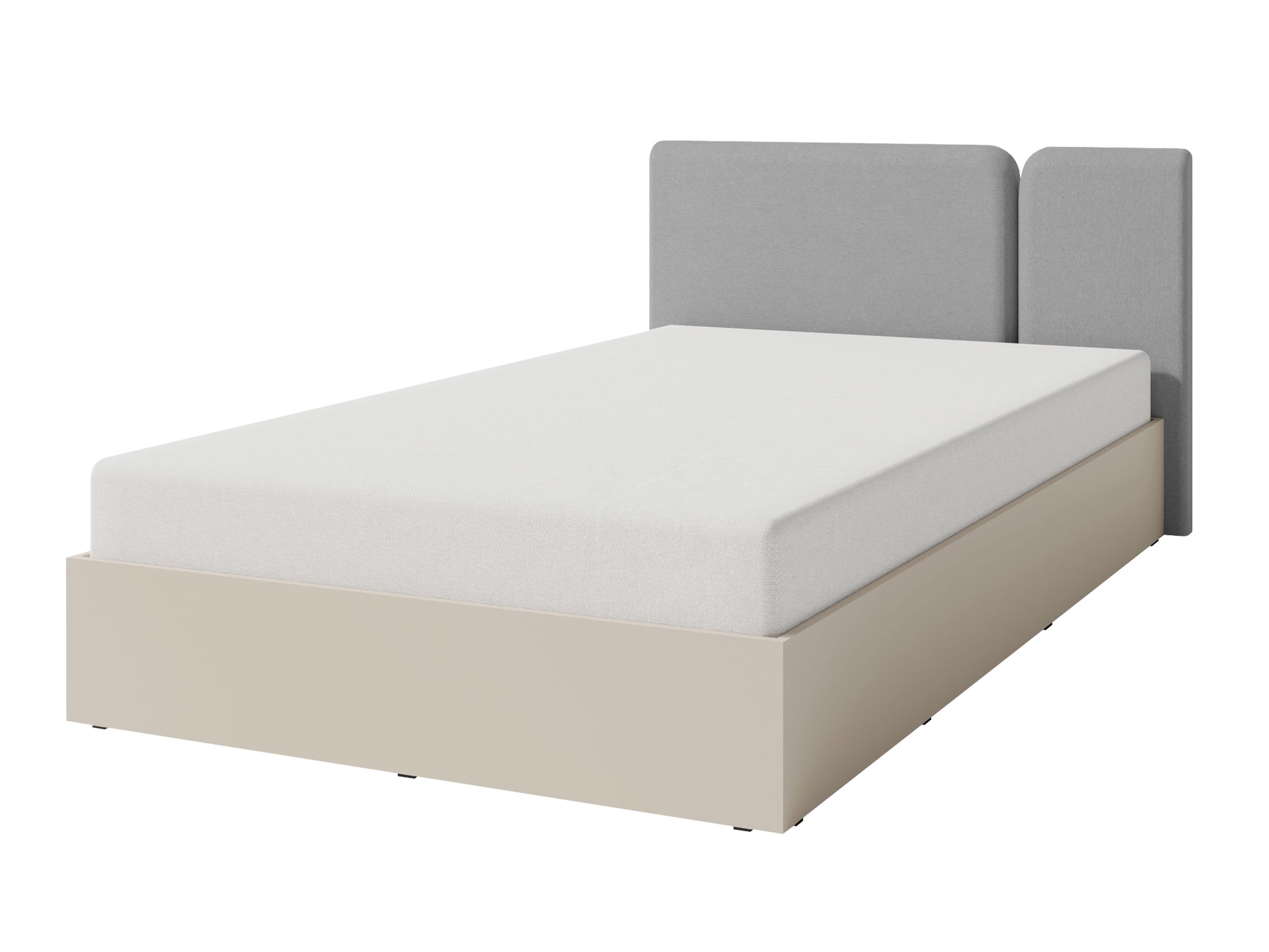 Bett Fiosono 112 (Beige + Eichenholzoptik hell)