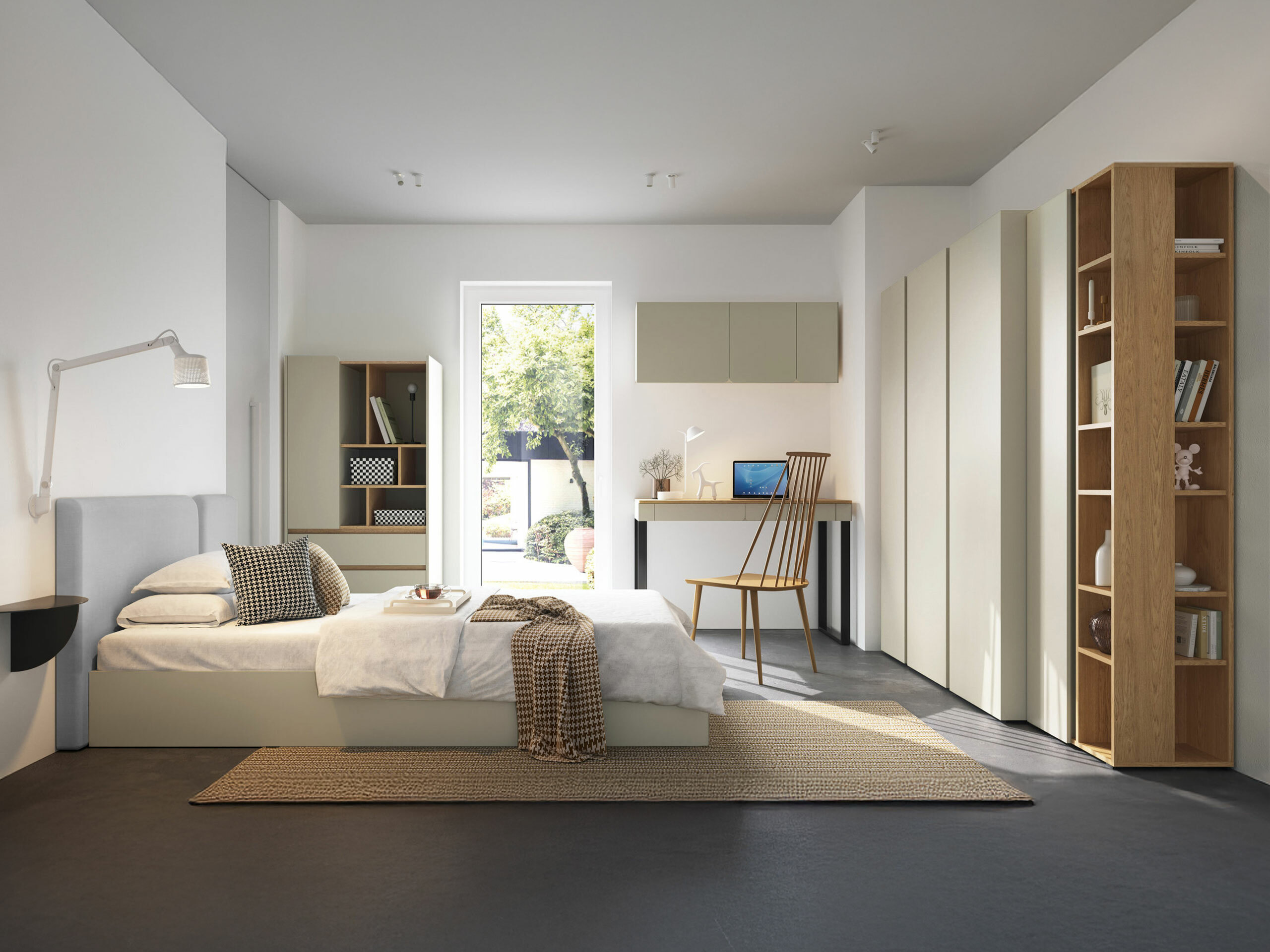 Bett Fiosono 112 (Eukalyptus + Eichenholzoptik)