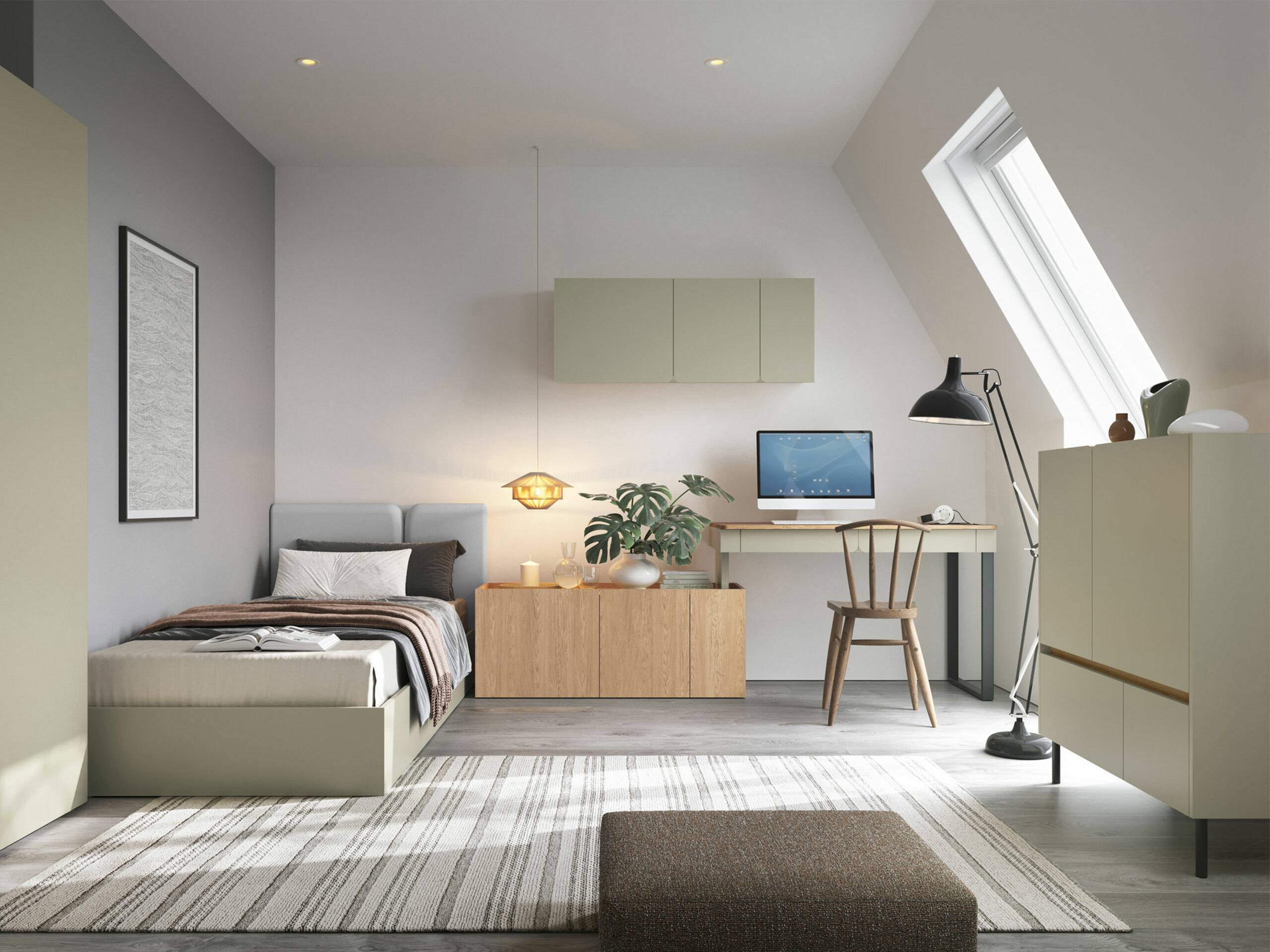 Hängeschrank Fiosono 111 (Eukalyptus + Eichenholzoptik)