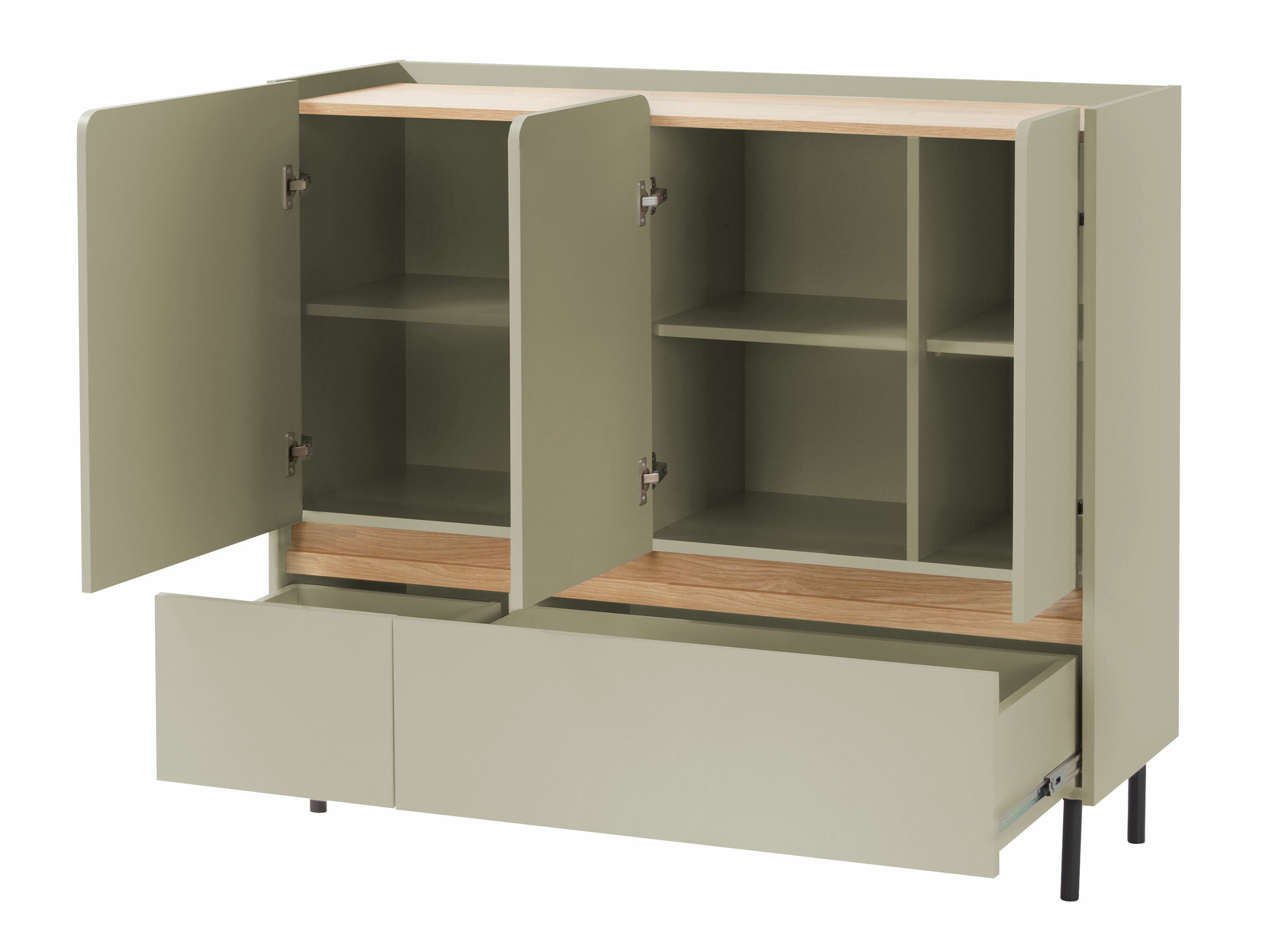 Kommoden Fiosono 106 (Eukalyptus + Eichenholzoptik)