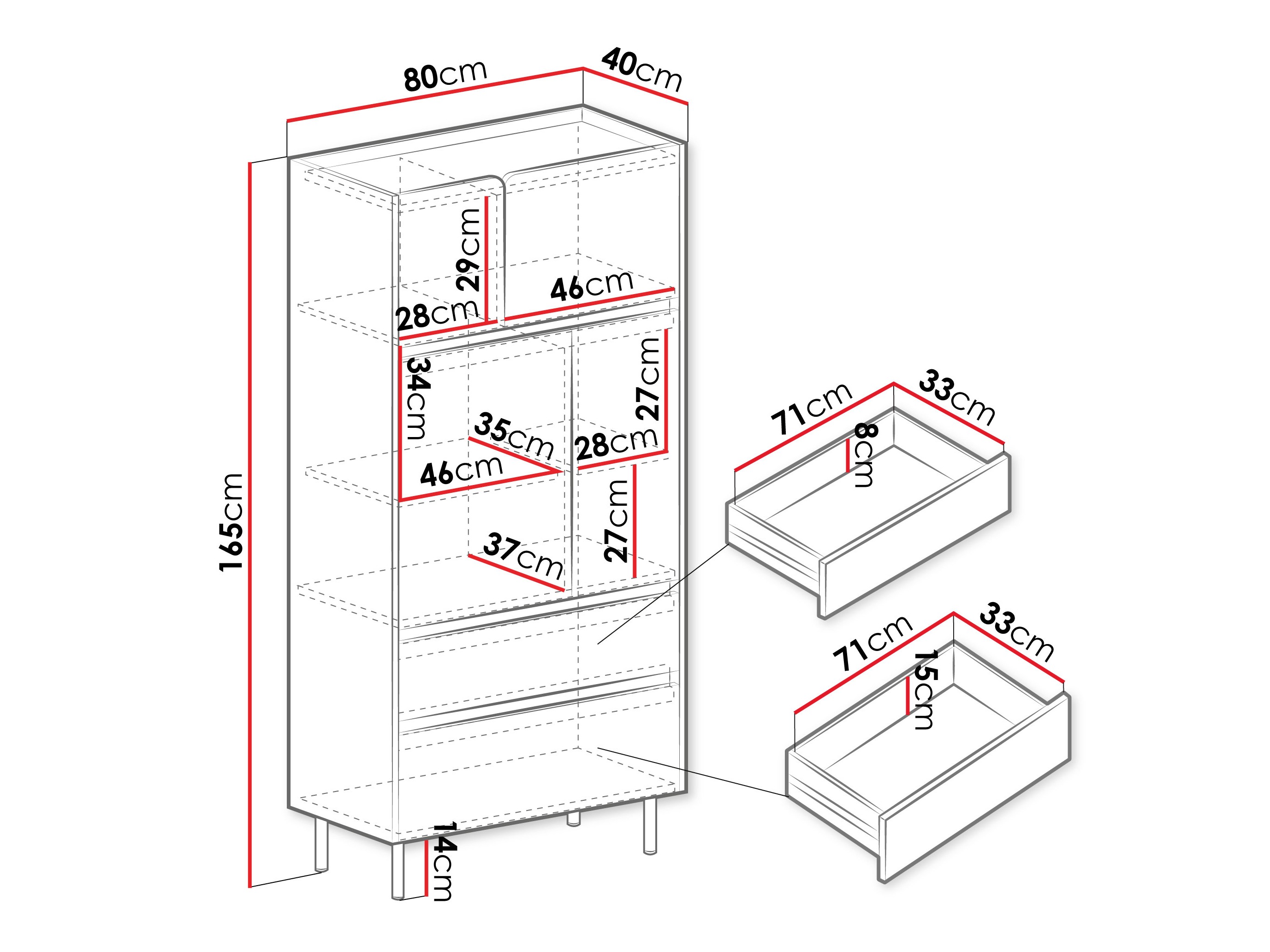Regal Fiosono 104 (Eukalyptus + Eichenholzoptik)