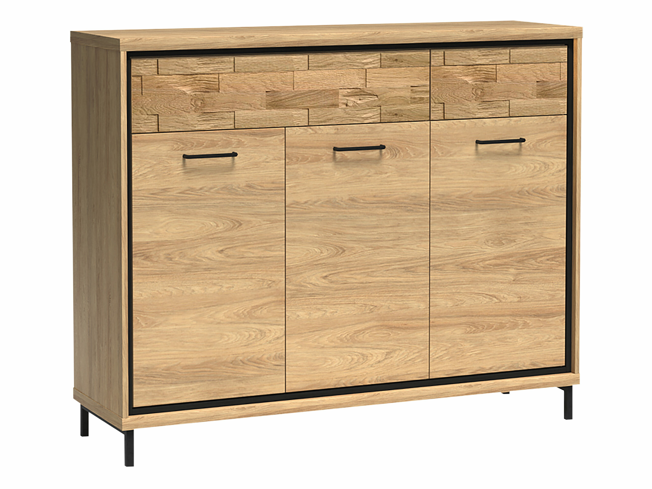 Kommoden Etrmoni 104 (Helles Holz + Eichenholzoptik)