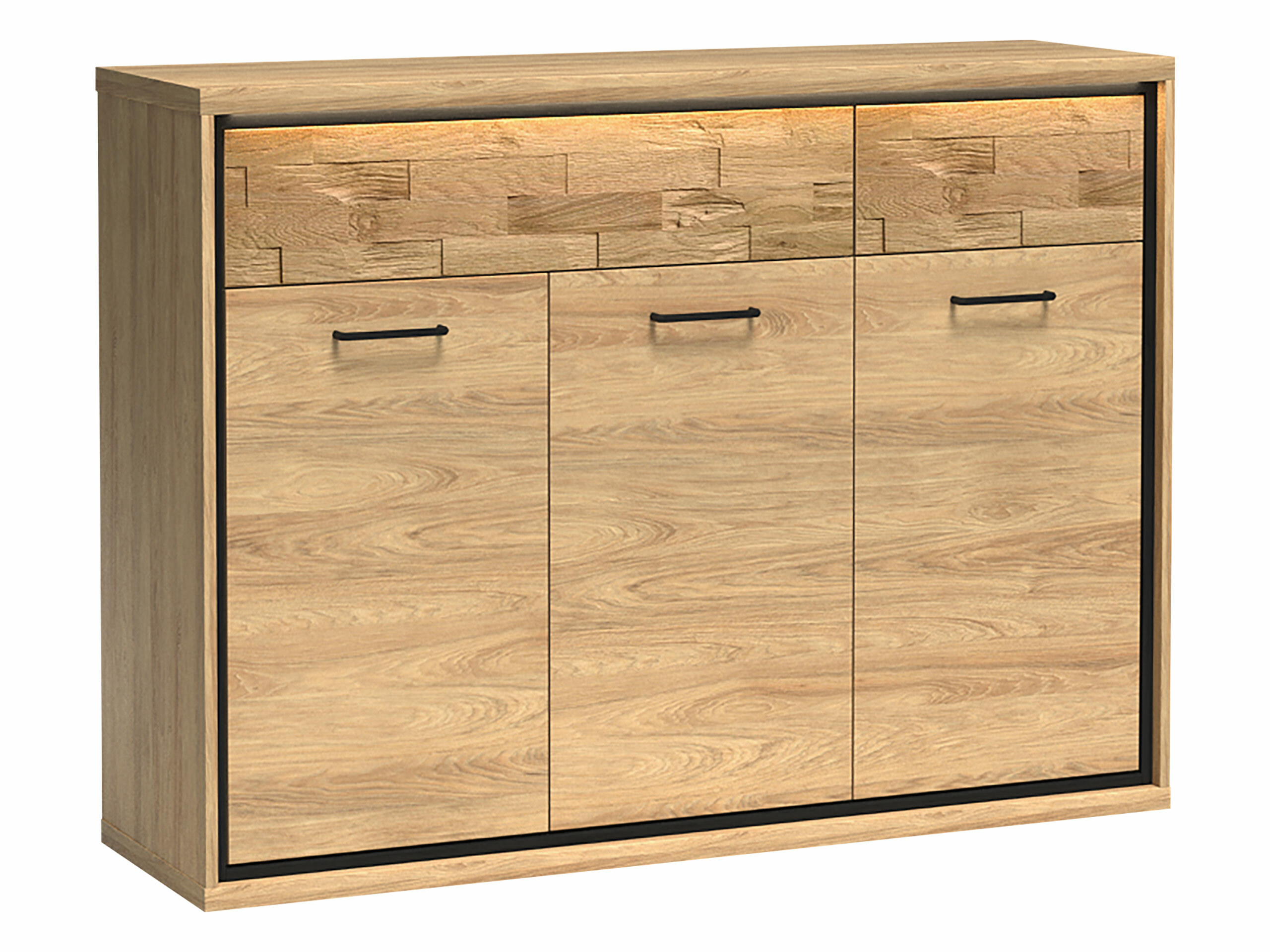 Kommoden Etrmoni 104 (Helles Holz + Eichenholzoptik)