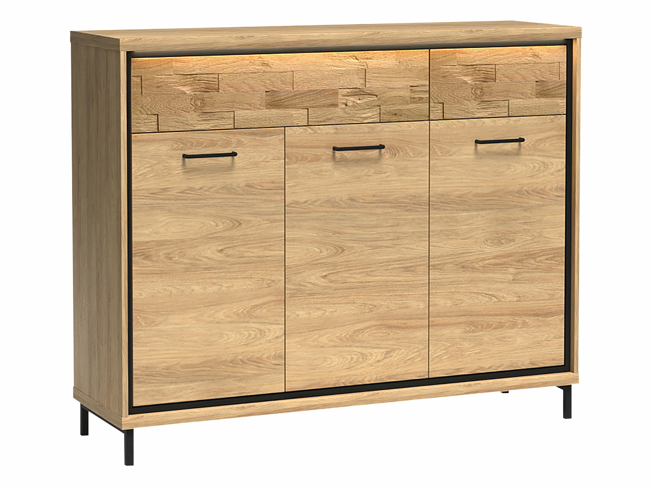 Kommoden Etrmoni 104 (Helles Holz + Eichenholzoptik)