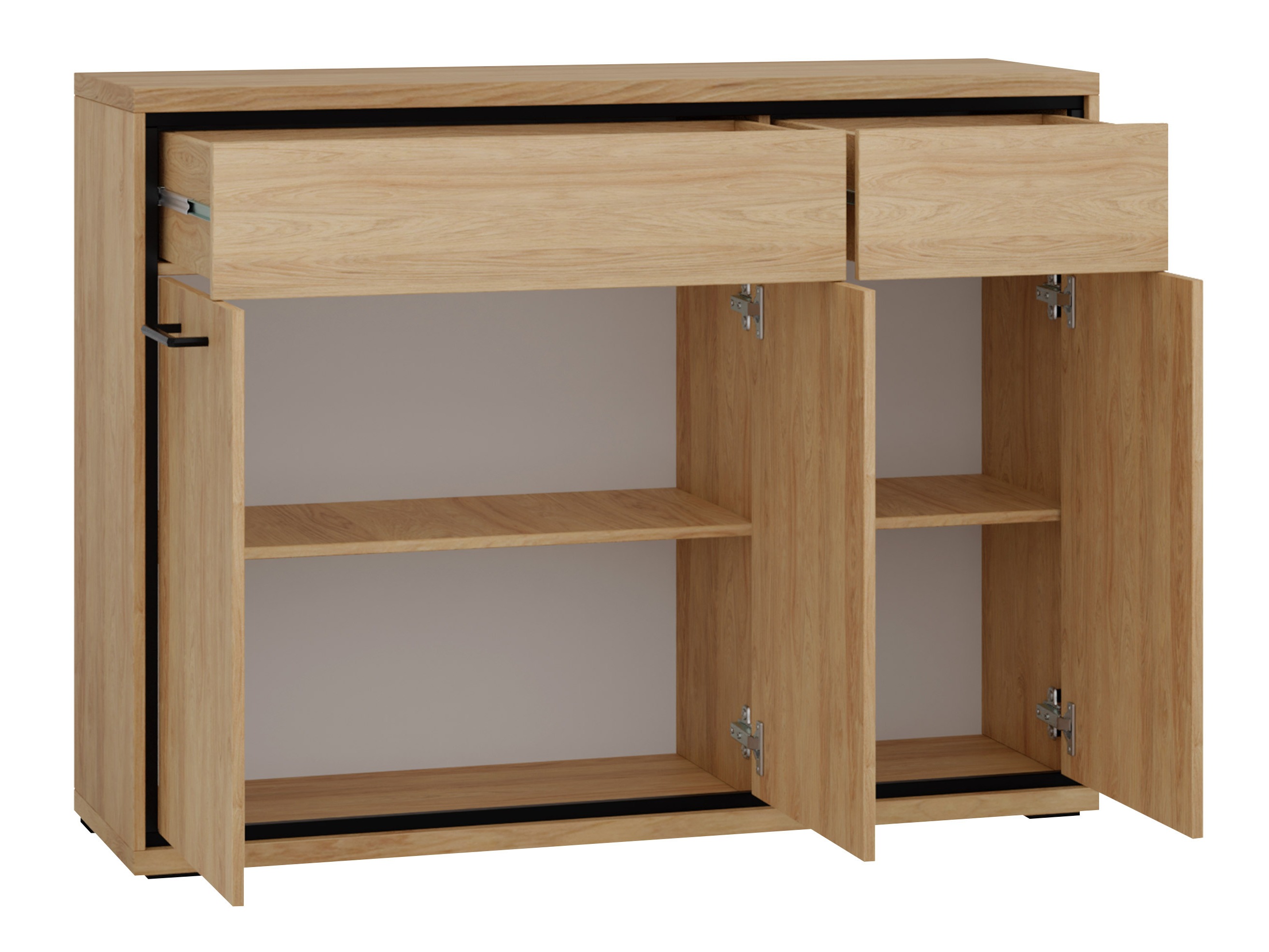 Kommoden Etrmoni 104 (Helles Holz + Eichenholzoptik)