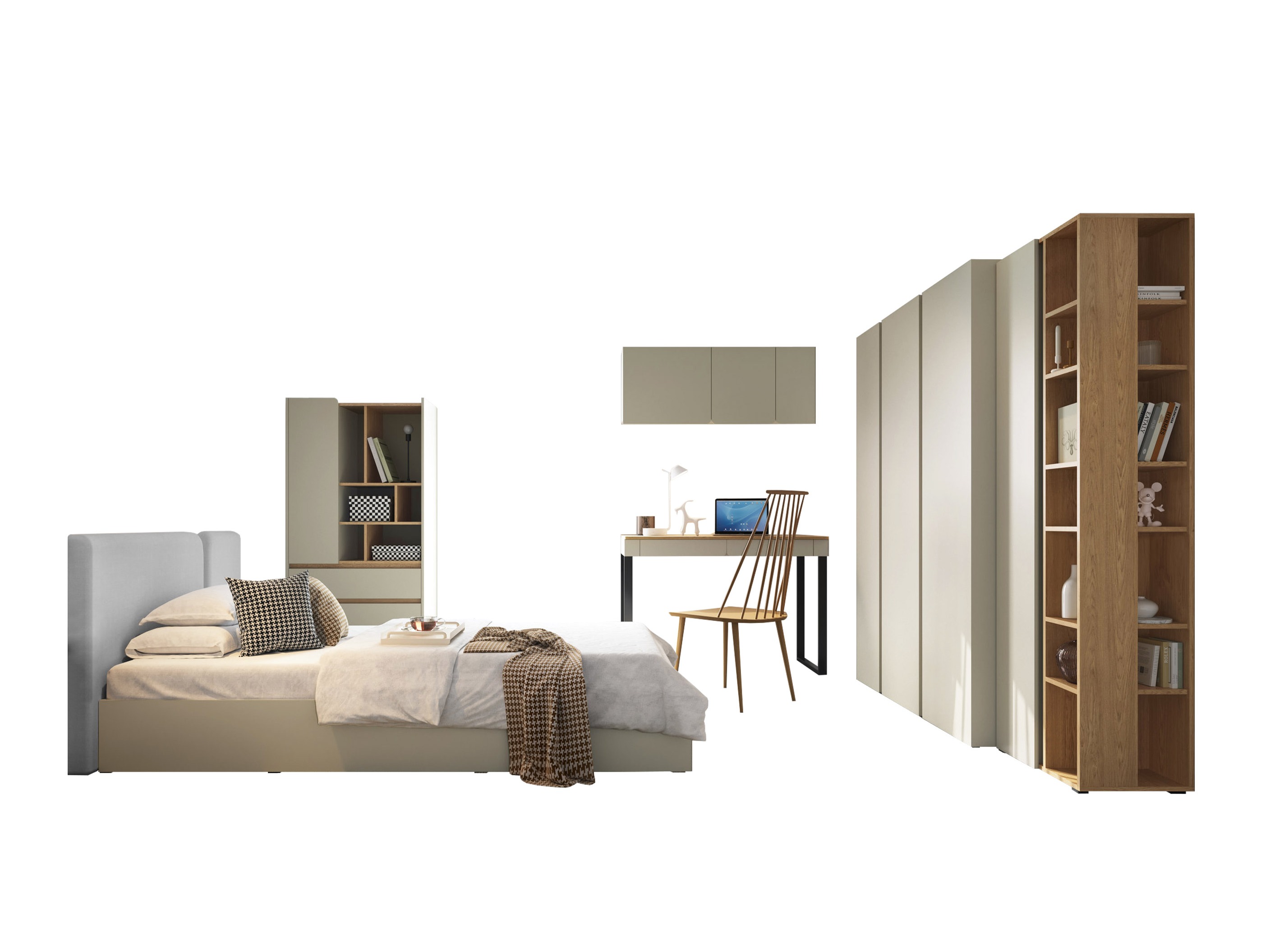 Möbel-Set Fiosono 114 (Eukalyptus + Eichenholzoptik)