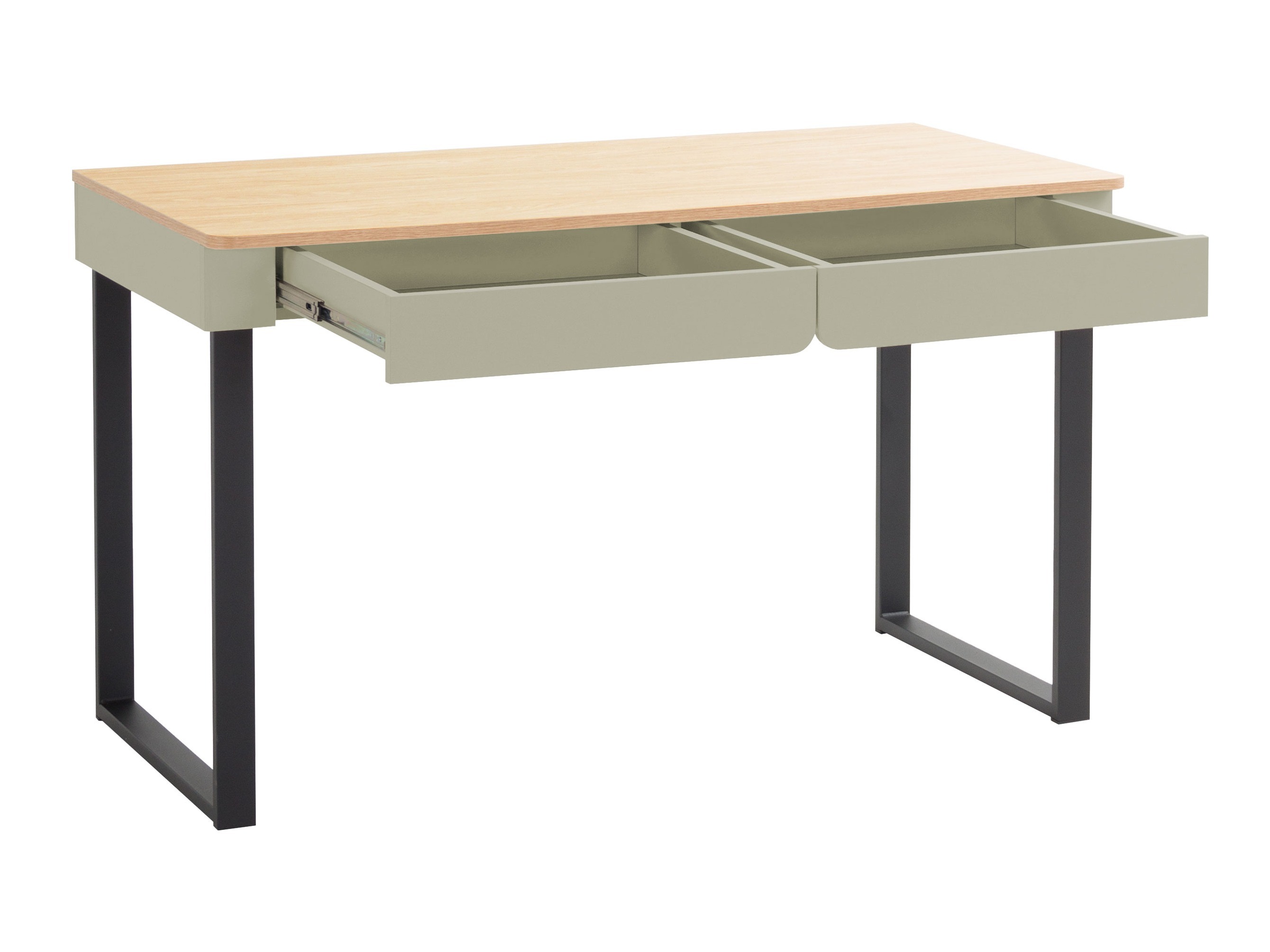 Möbel-Set Fiosono 114 (Staubiges Grün + Eichenholzoptik)