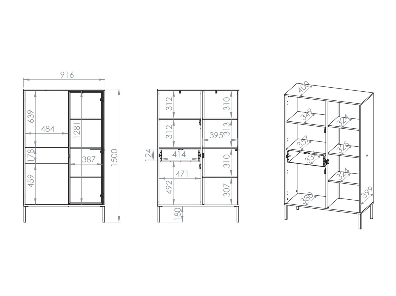 Regal Virsalo 100 (Eichenholzoptik)