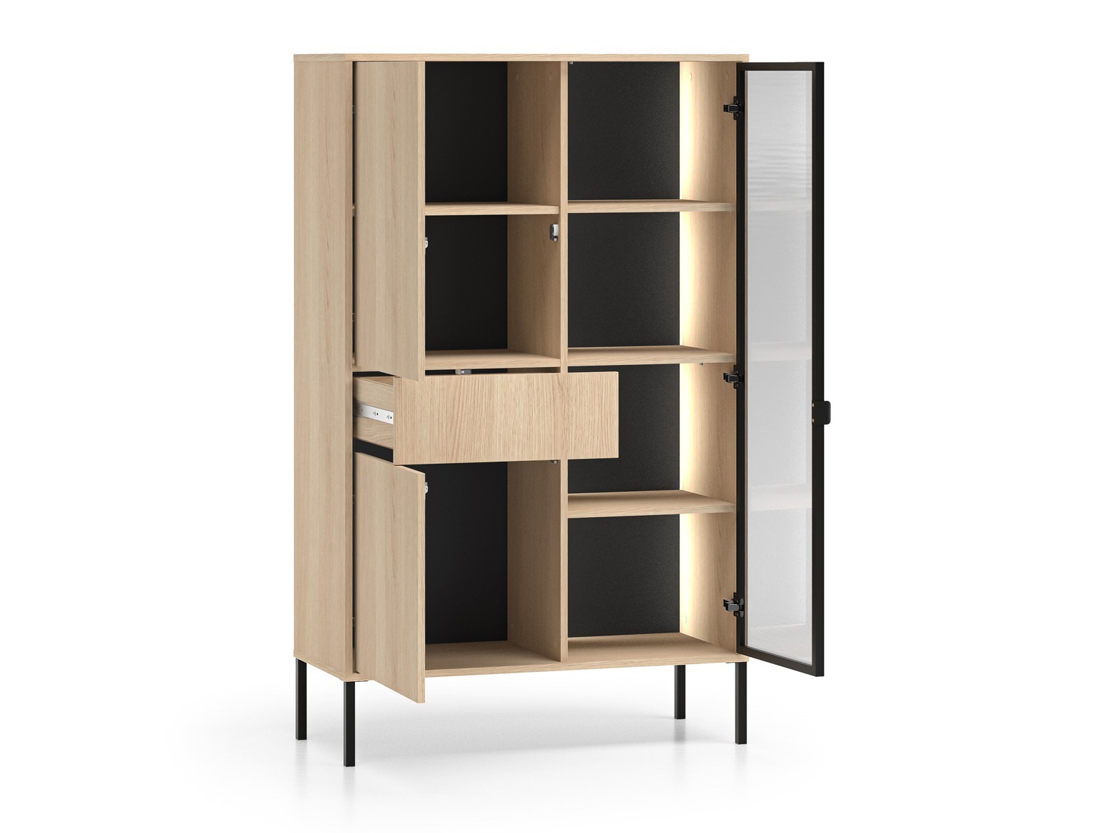 Wohnzimmer-Sets Virsalo 105 (Eichenholzoptik)