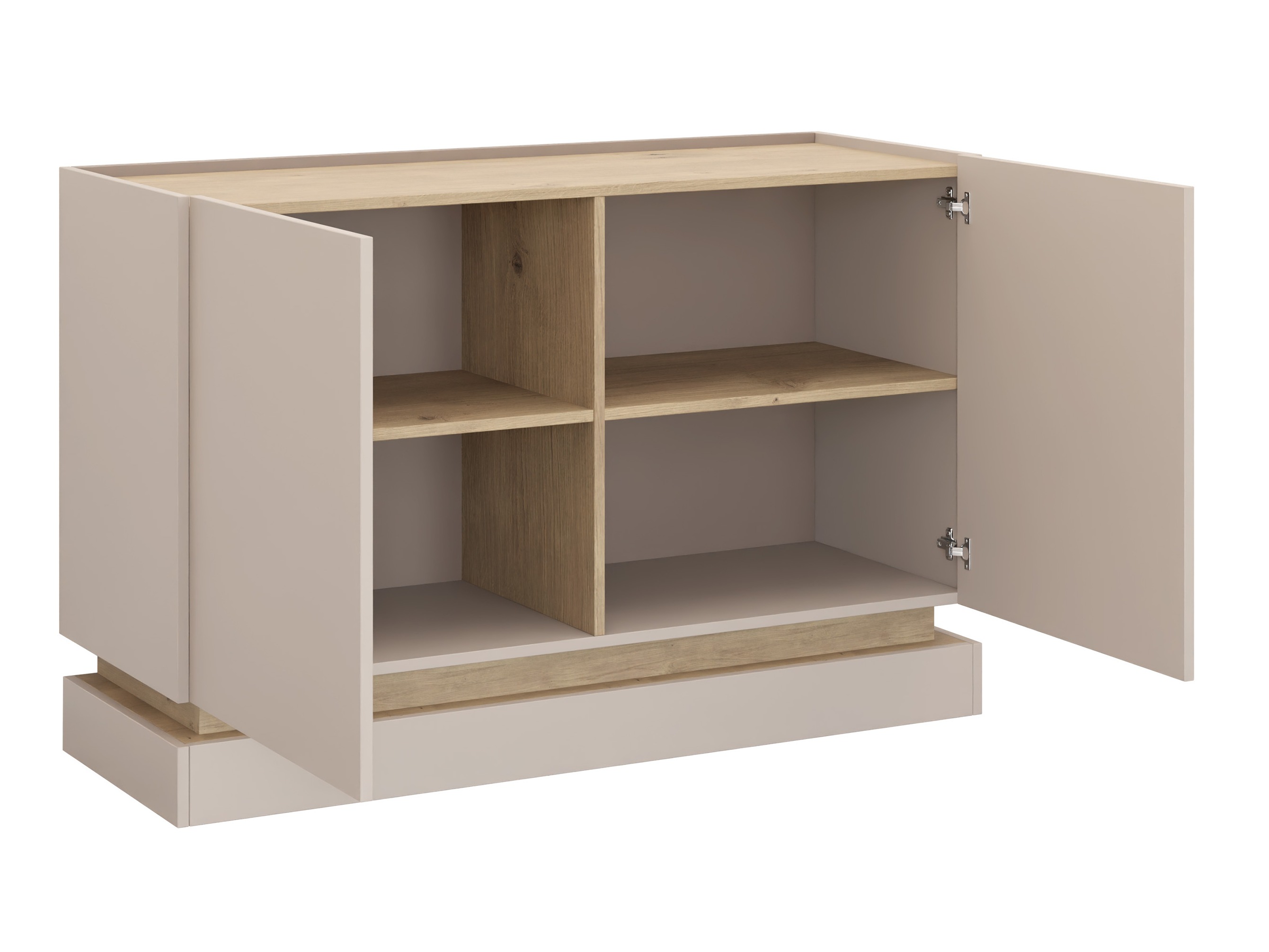 Sideboard Comfivo Dalvenu 100 (Schwarz + Eichenholzoptik)