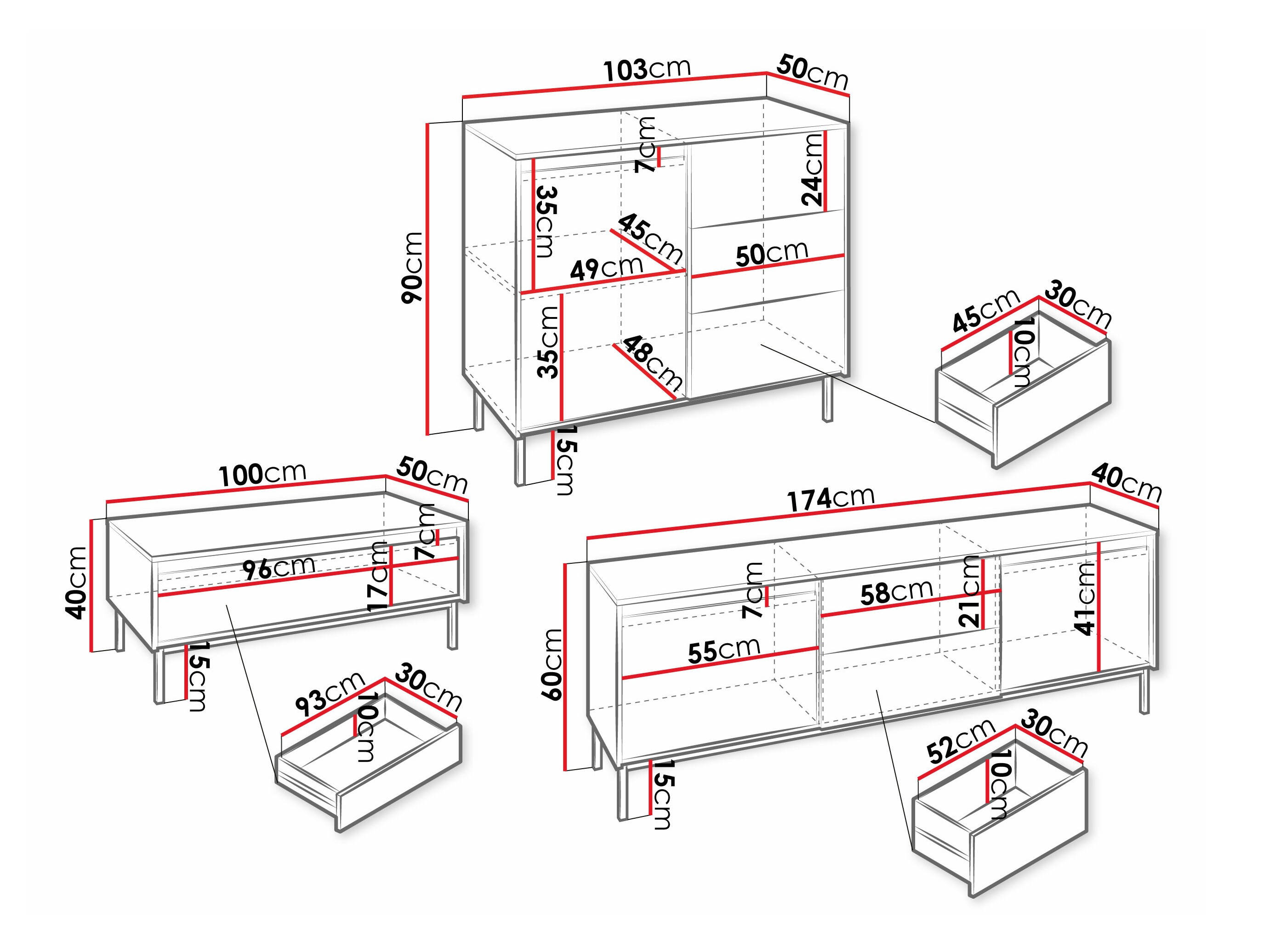 Wohnzimmer-Sets Comfivo Delruva II (Weiß)