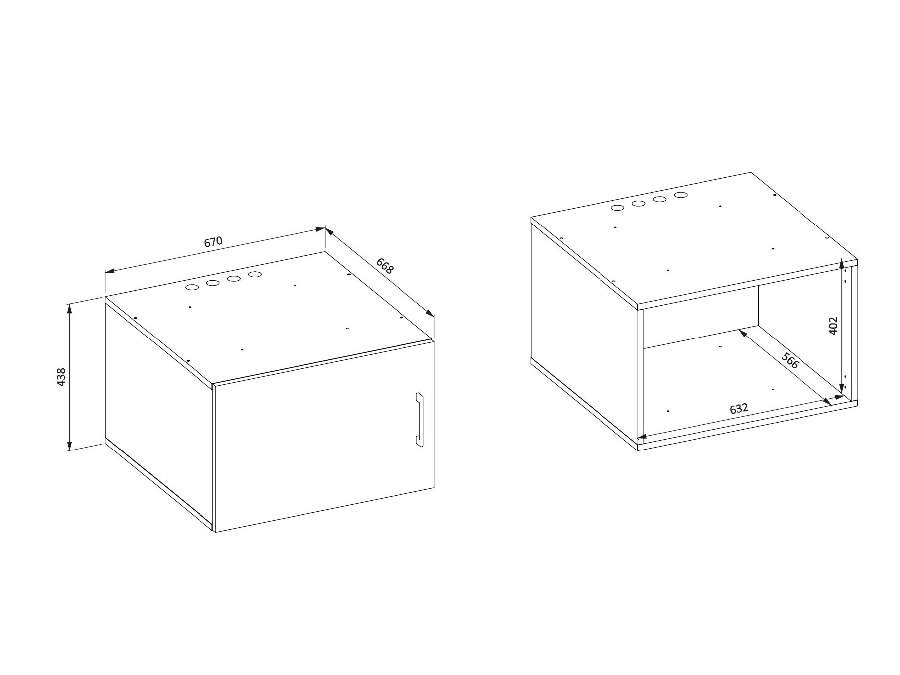 Wandhängeschrank für Badezimmer Novdele 104 (Walnussholzoptik)