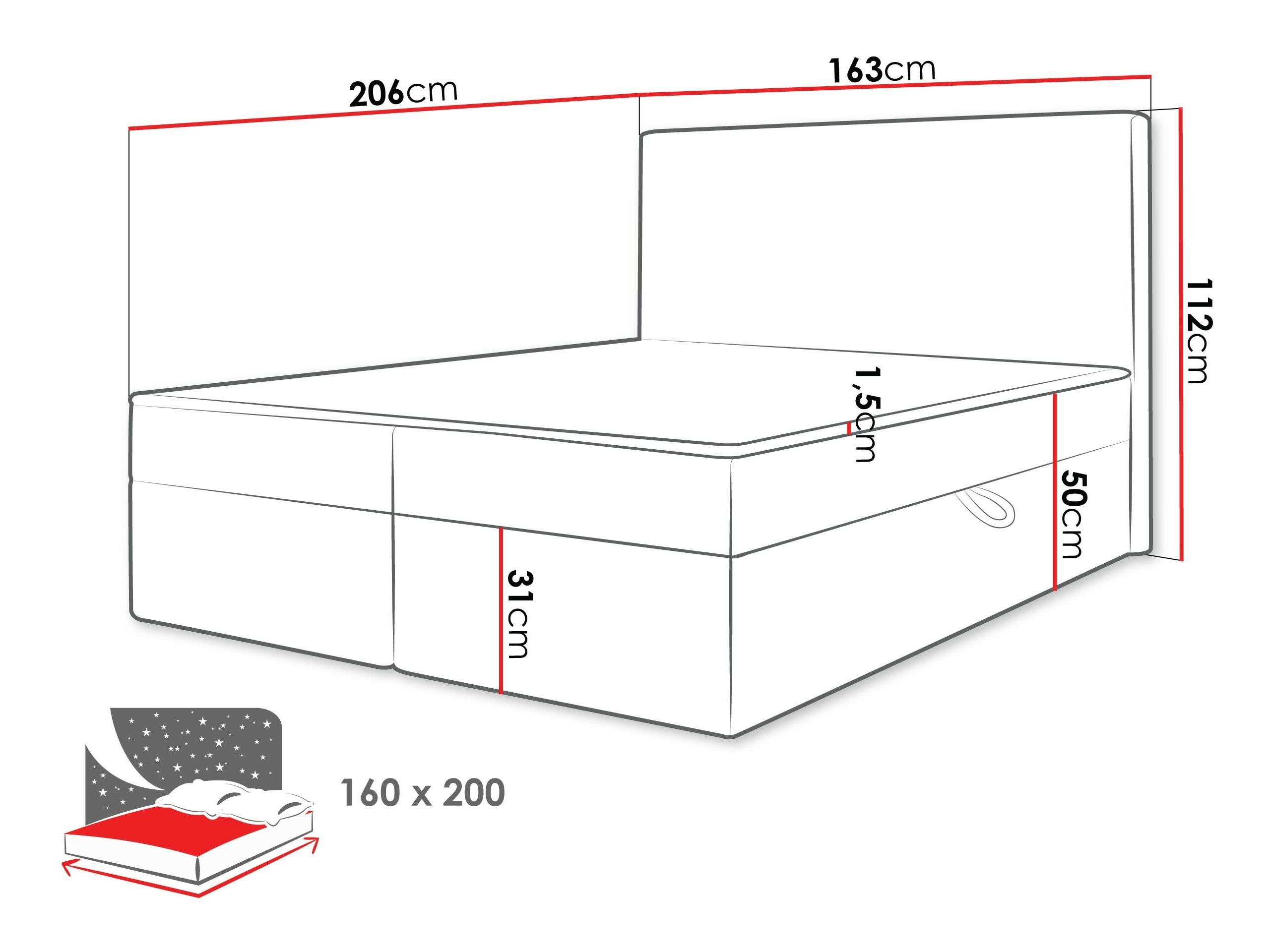 Boxspringbett Comfivo Arbitas (Ambience 02)