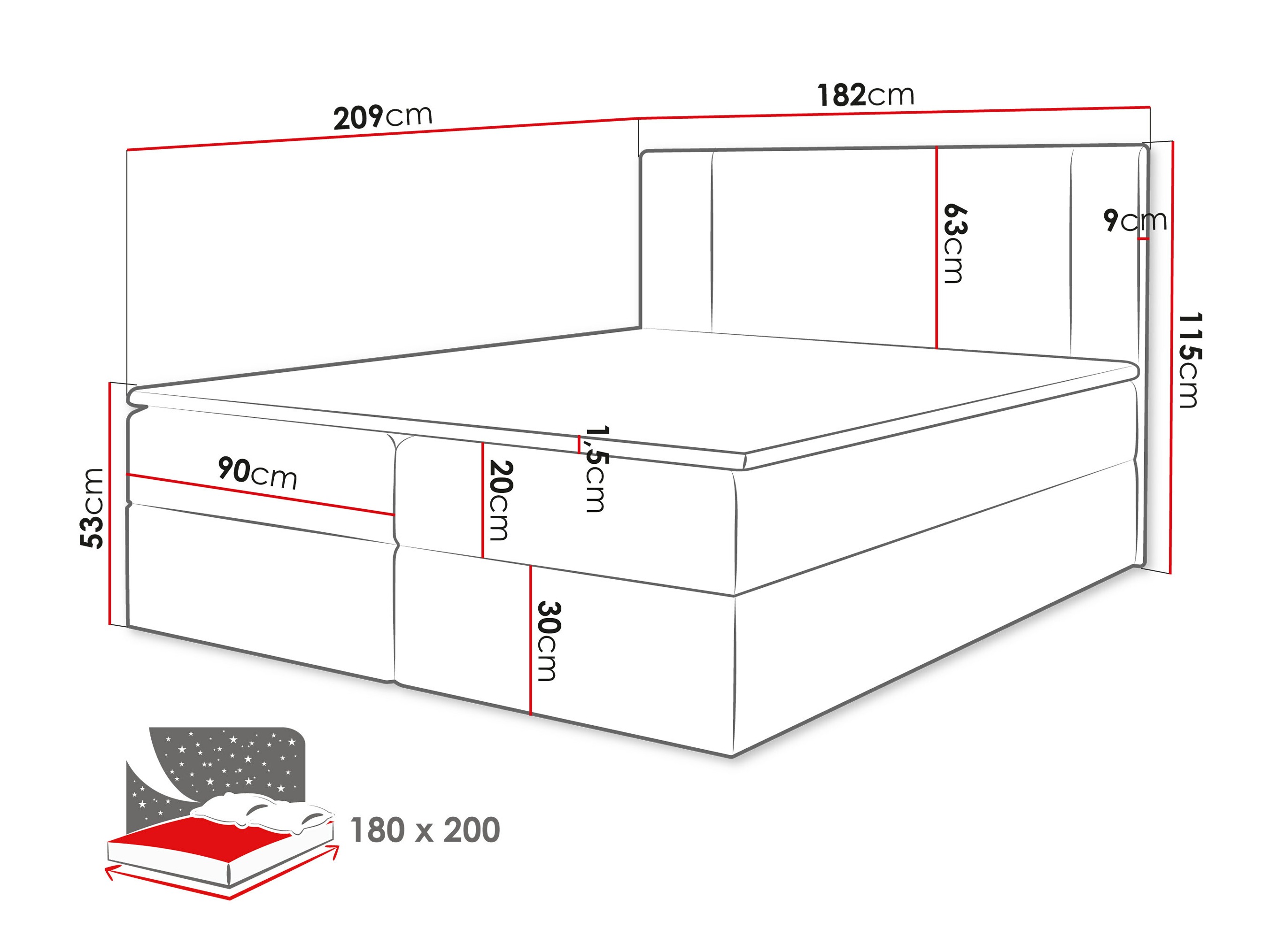 Boxspringbett Zanesville 101 (Manila 22)
