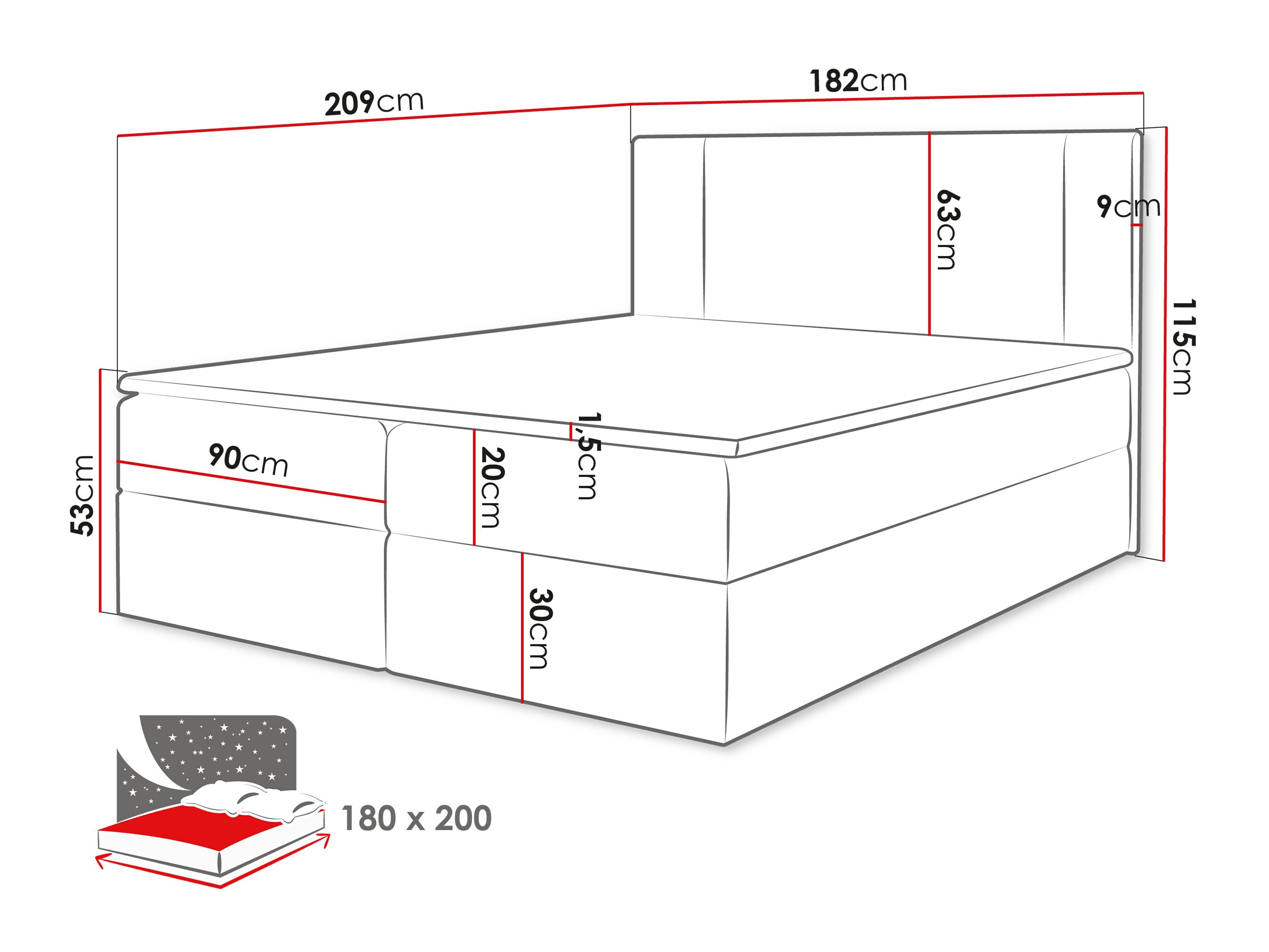 Boxspringbett Zanesville 101 (Manila 26)